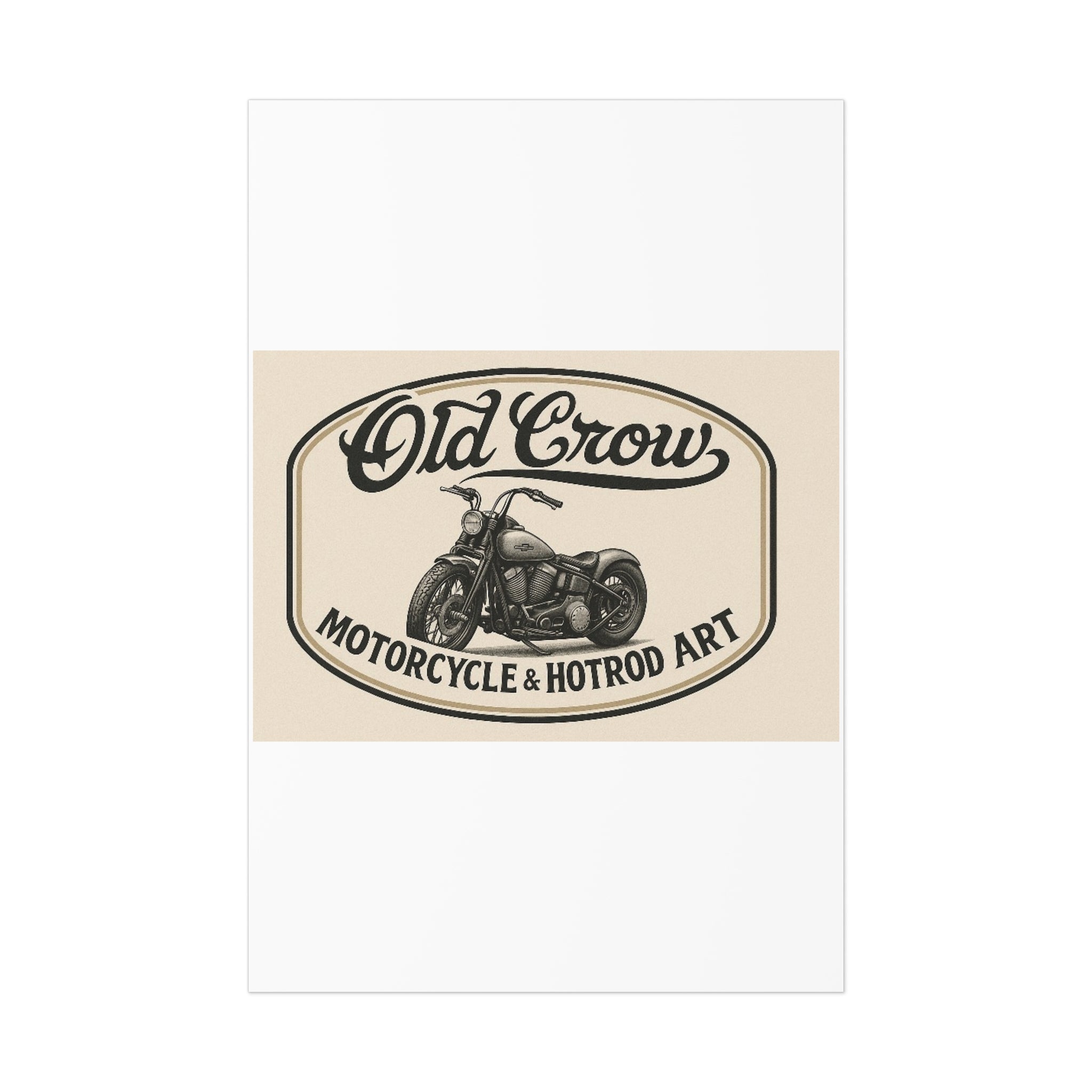 Vintage Motorcycle Art Poster, Garage Wall Art