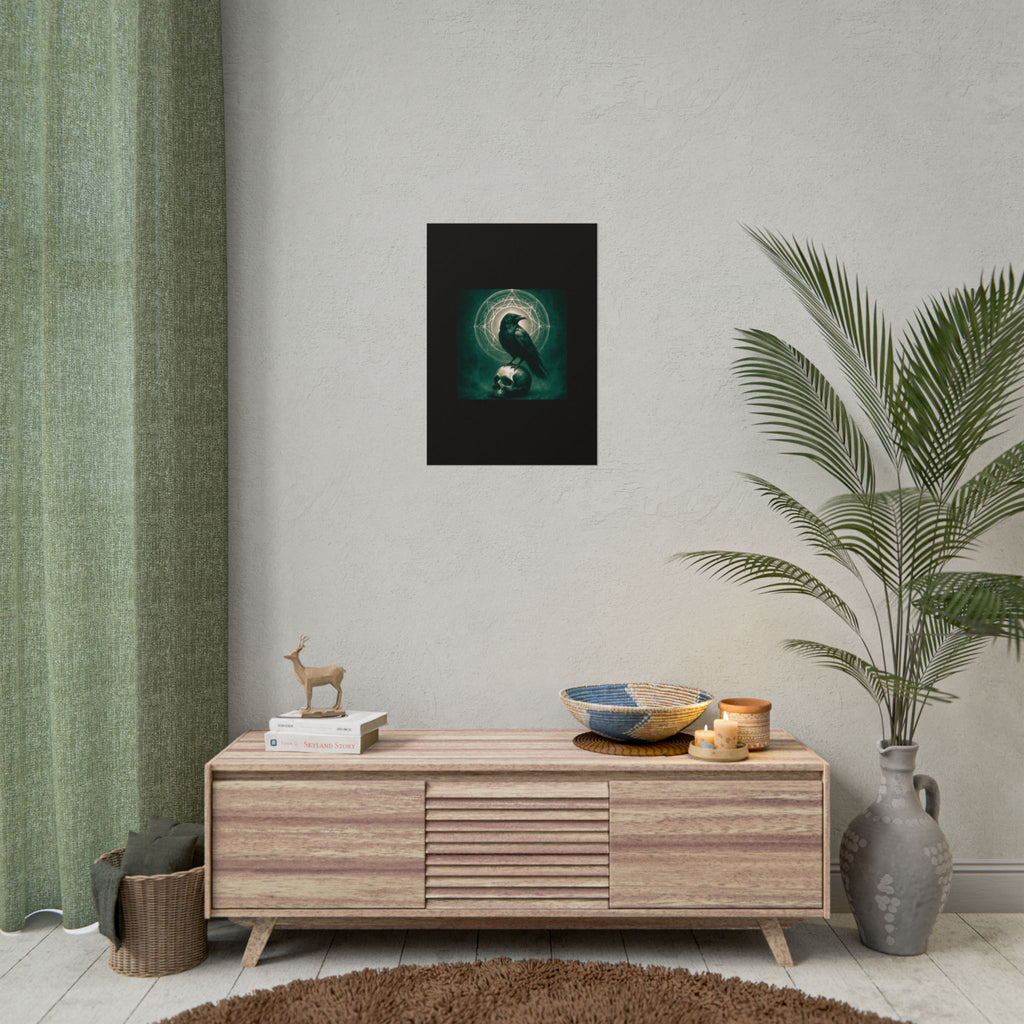 Mystical Raven Art Poster | Dark Aesthetic Wall Decor for Home