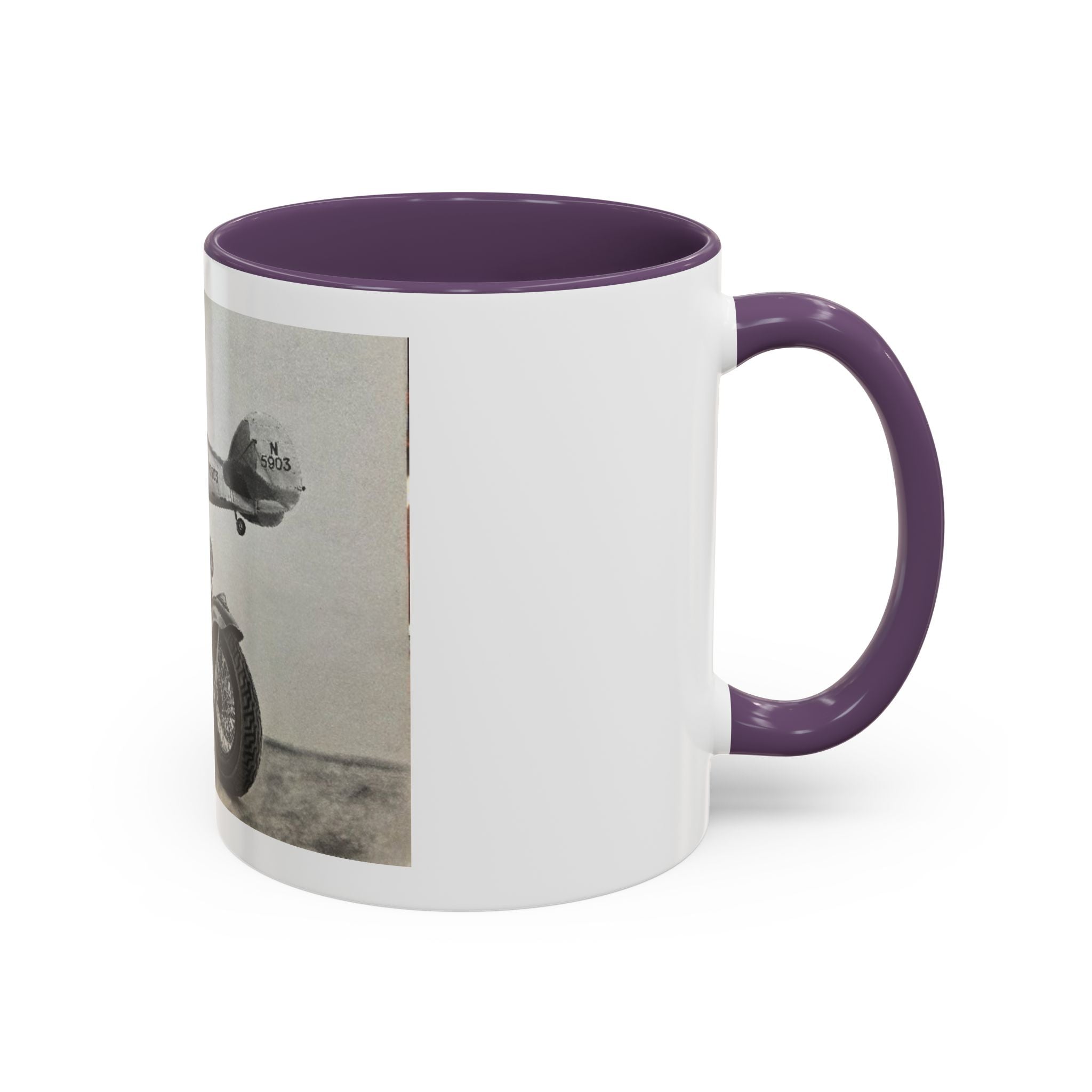 Vintage Motorcycle & Plane Coffee Mug
