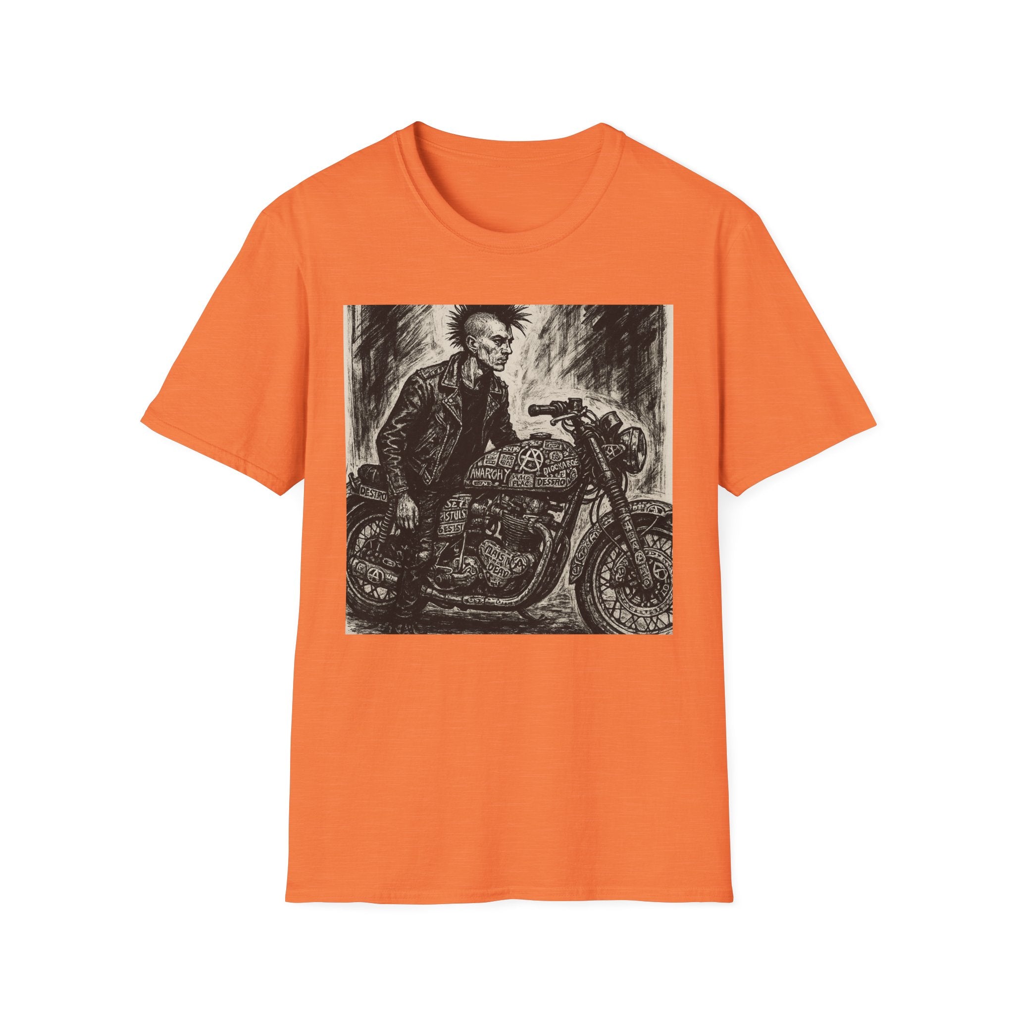 Punk Biker Illustration T-Shirt