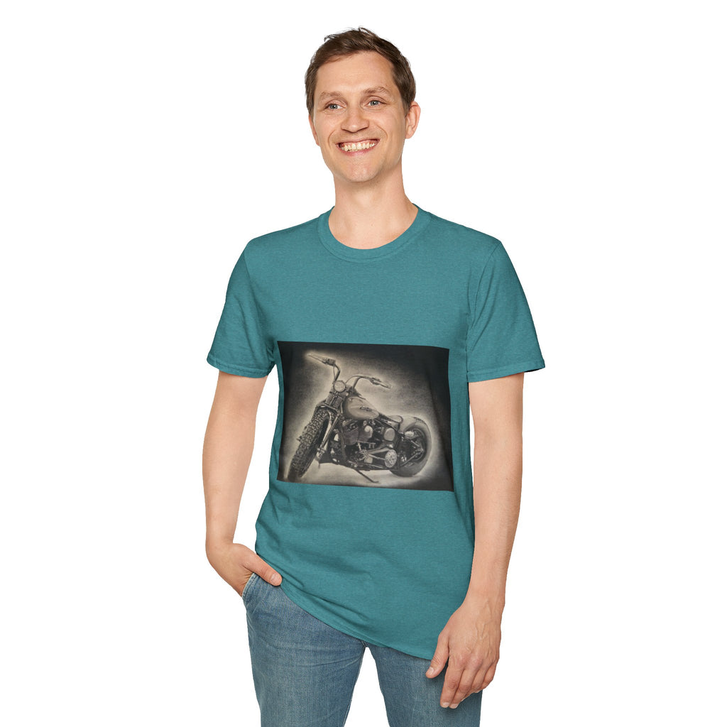 Custom Bobber Bike Canvas T-Shirt