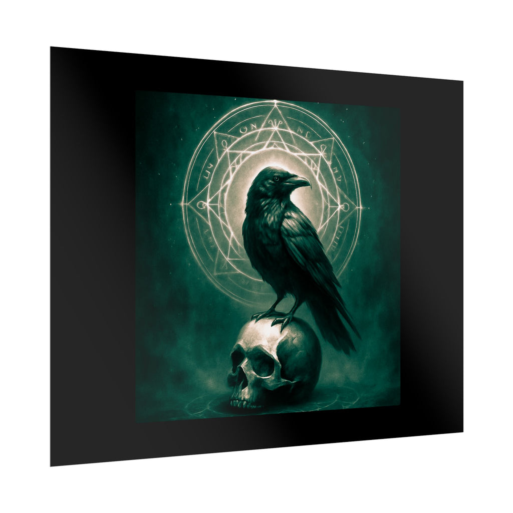 Mystical Raven Art Poster | Dark Aesthetic Wall Decor for Home