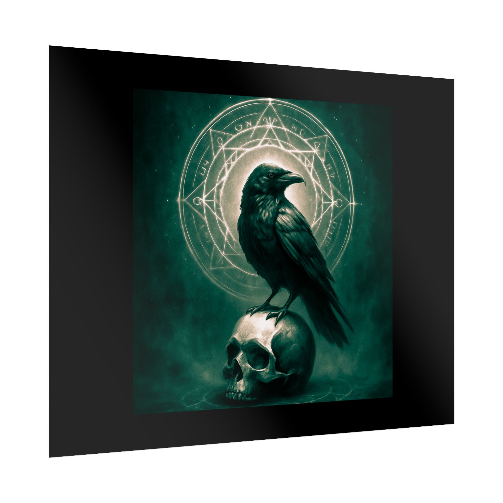 Mystical Raven Art Poster | Dark Aesthetic Wall Decor for Home