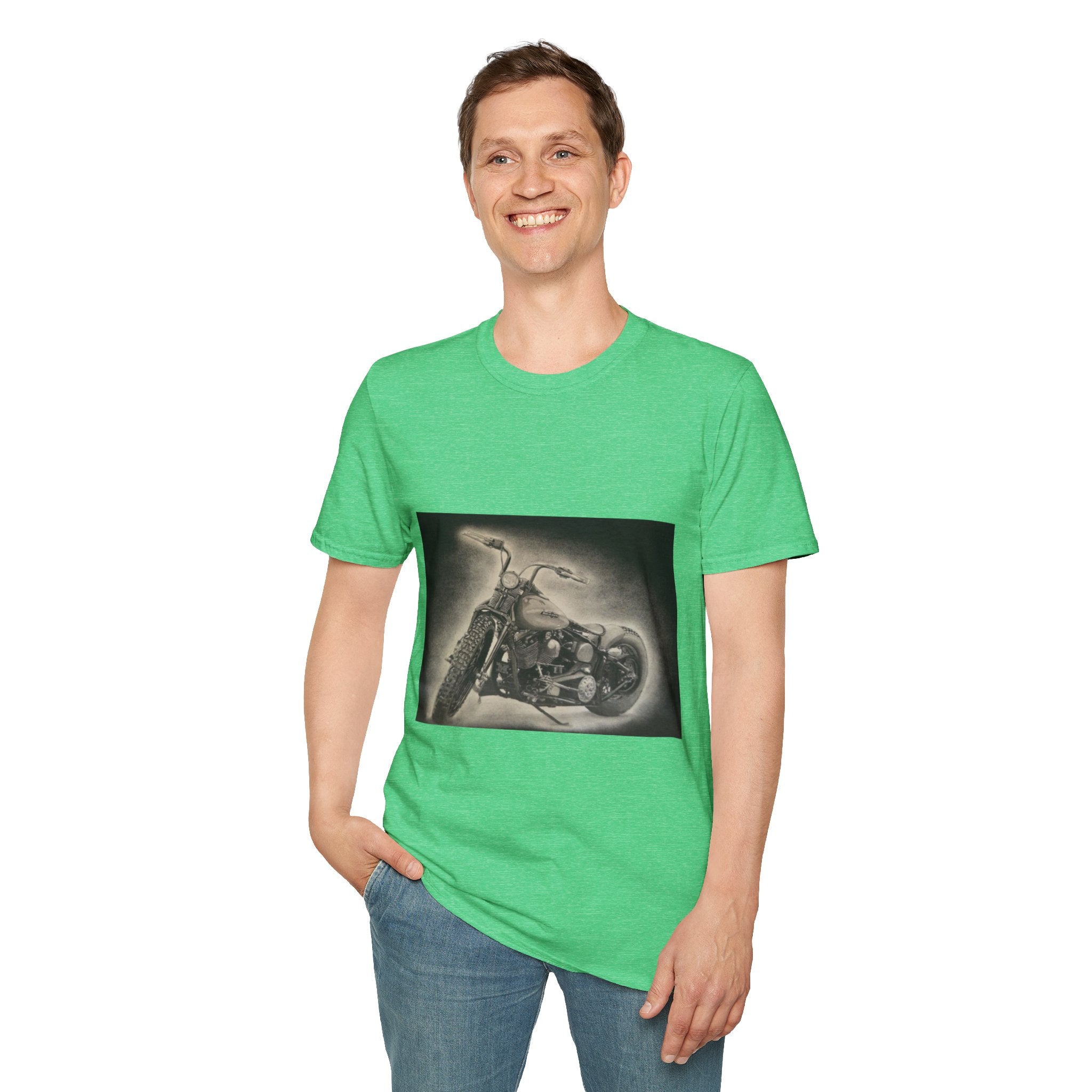 Custom Bobber Bike Canvas T-Shirt