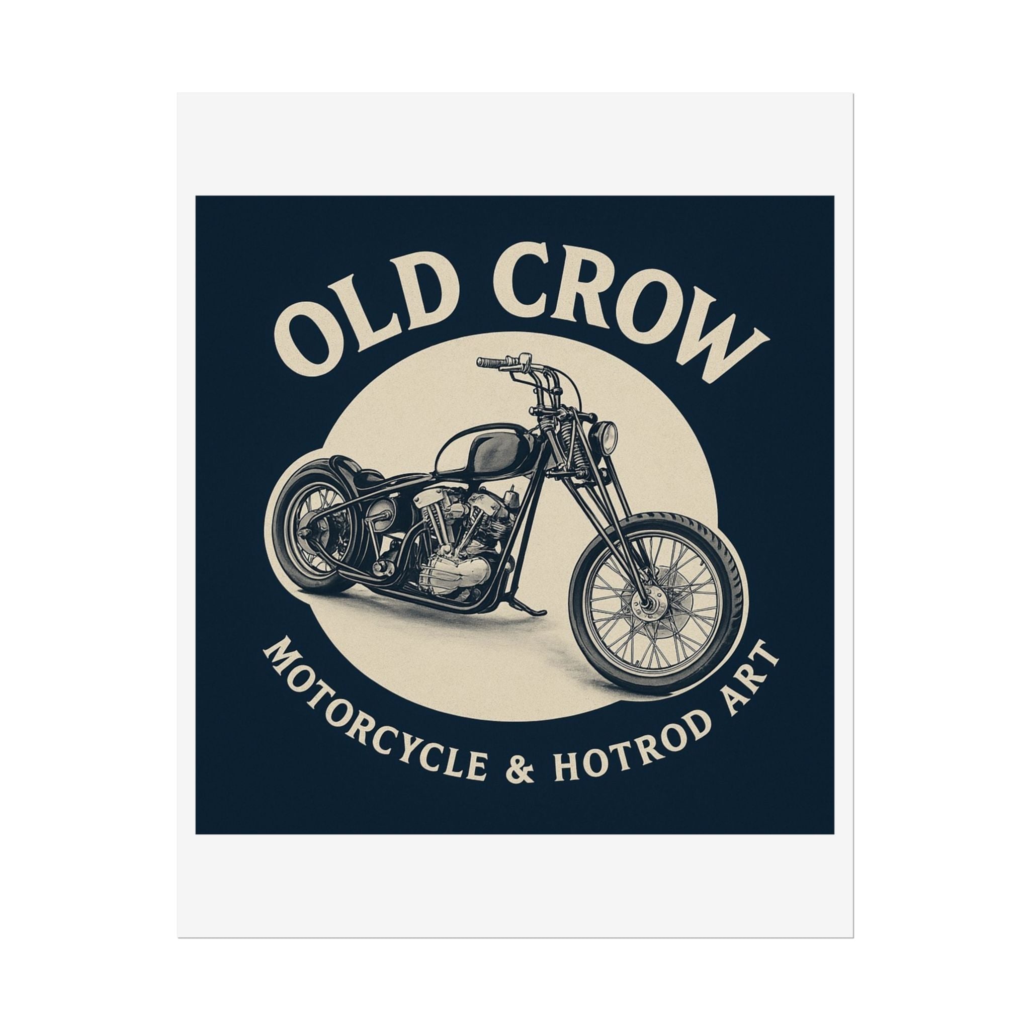Old Crow Rolled Poster, Retro Wall Decor