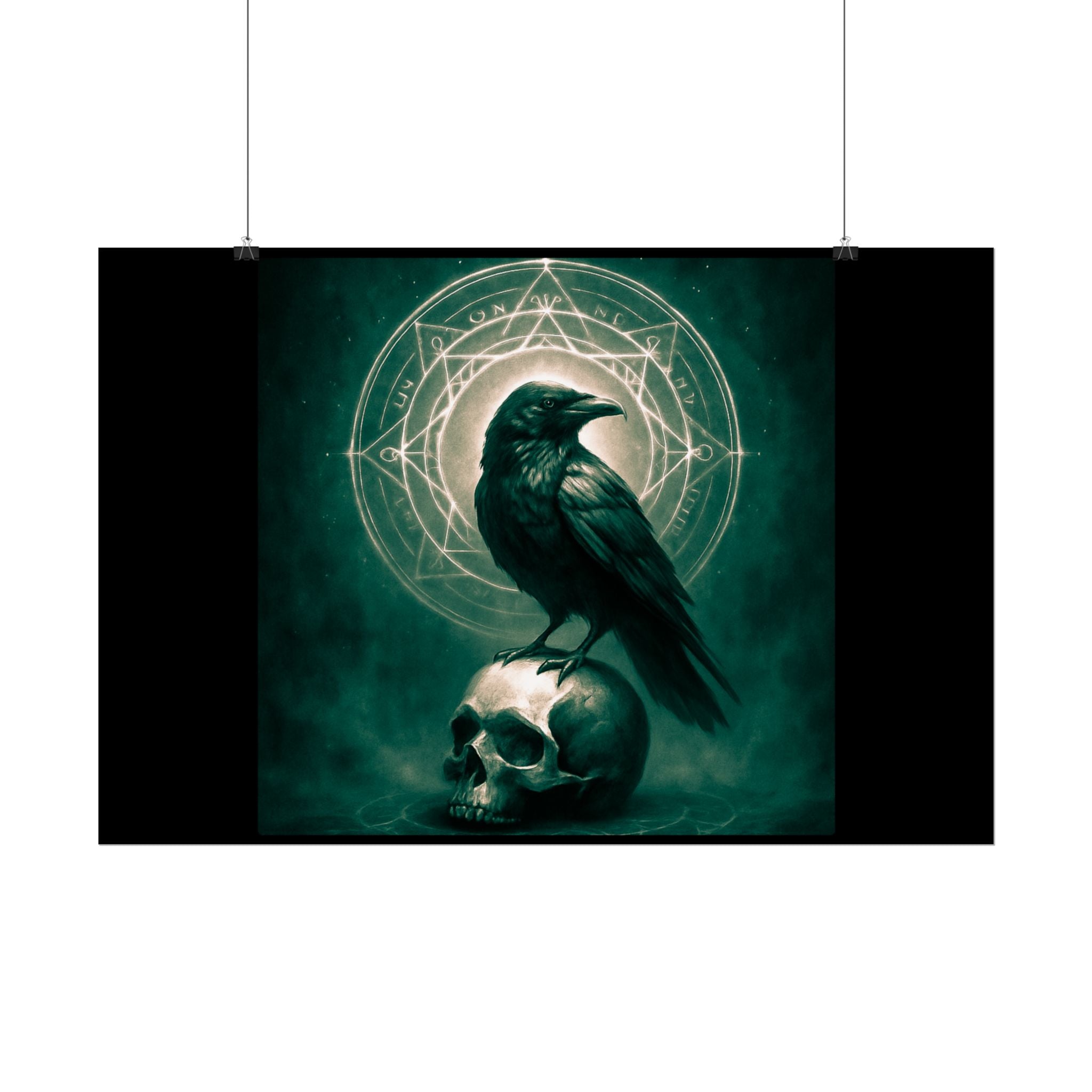 Mystical Raven Art Poster | Dark Aesthetic Wall Decor for Home