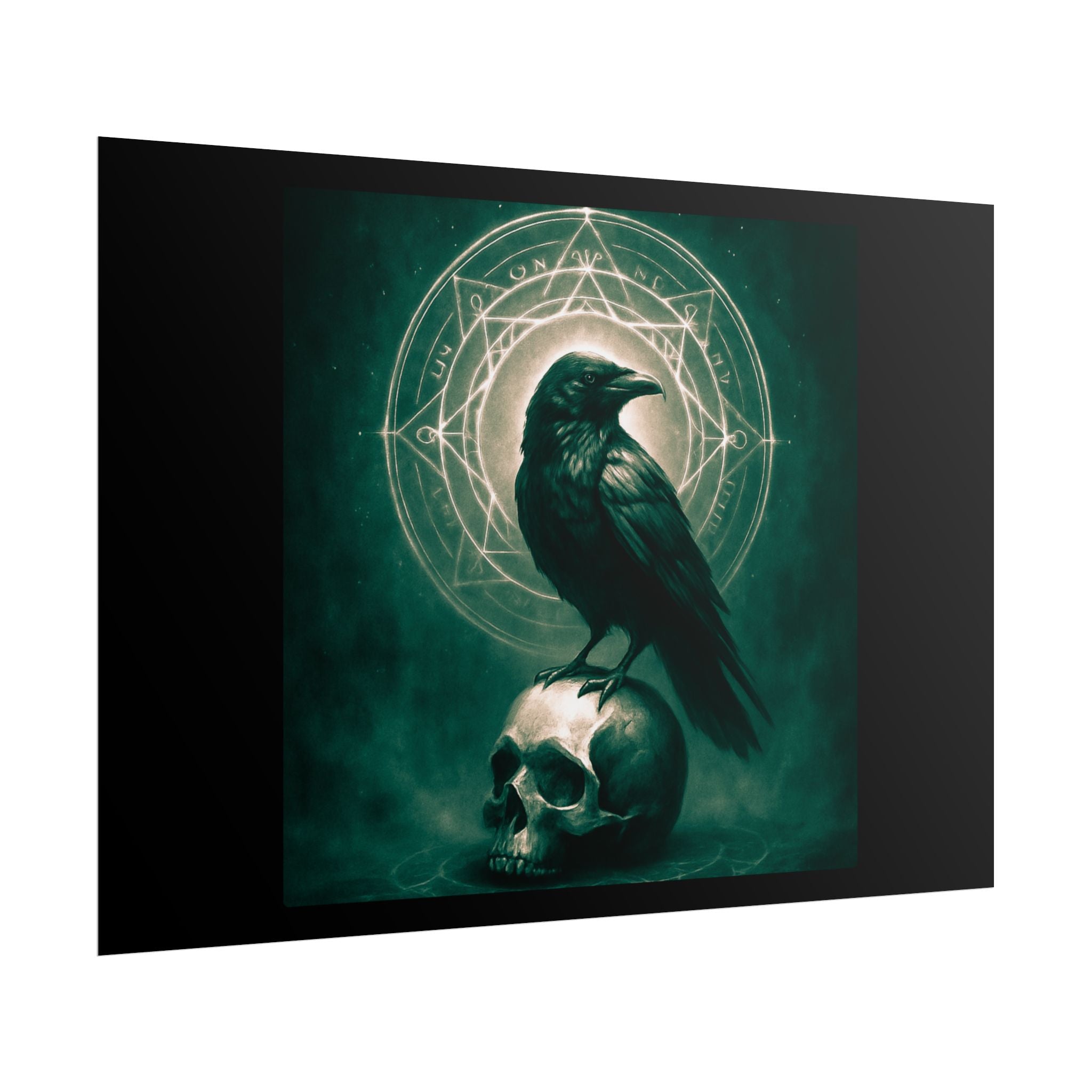 Mystical Raven Art Poster | Dark Aesthetic Wall Decor for Home