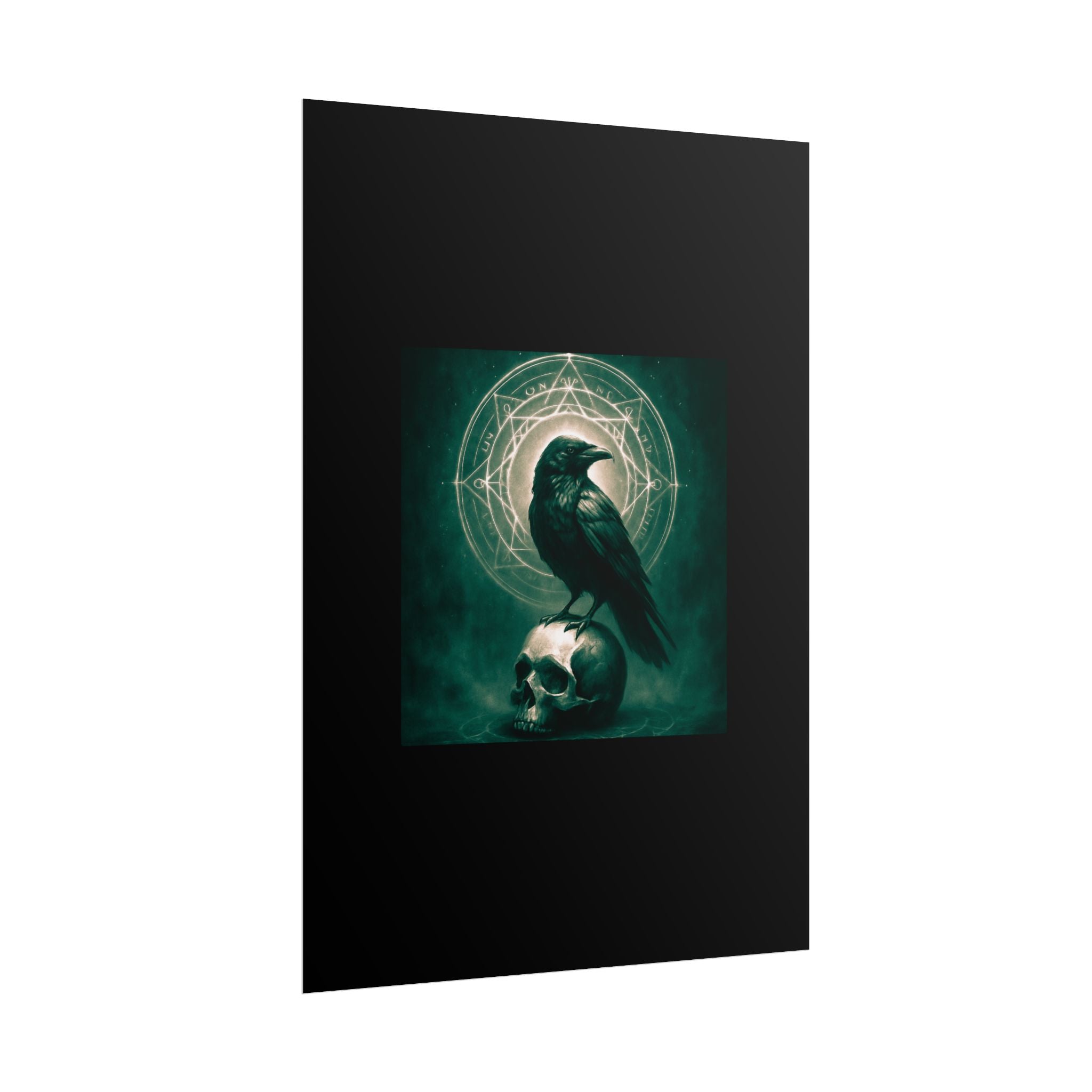 Mystical Raven Art Poster | Dark Aesthetic Wall Decor for Home