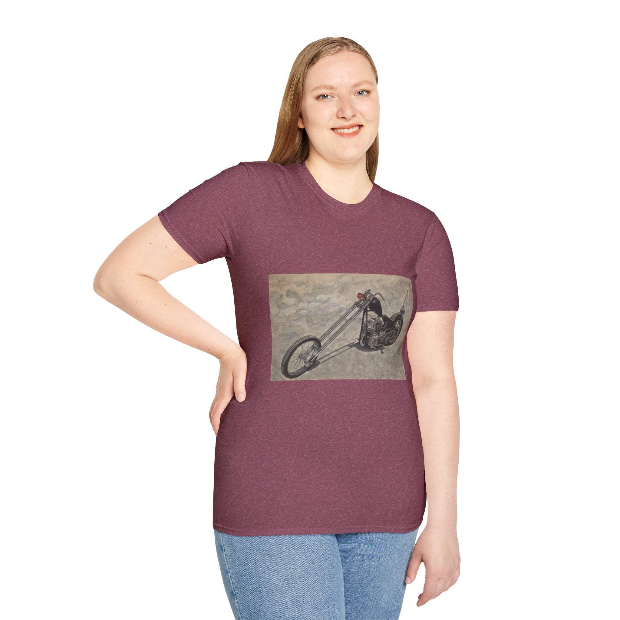 Retro Chopper Motorcycle Poster T-Shirt