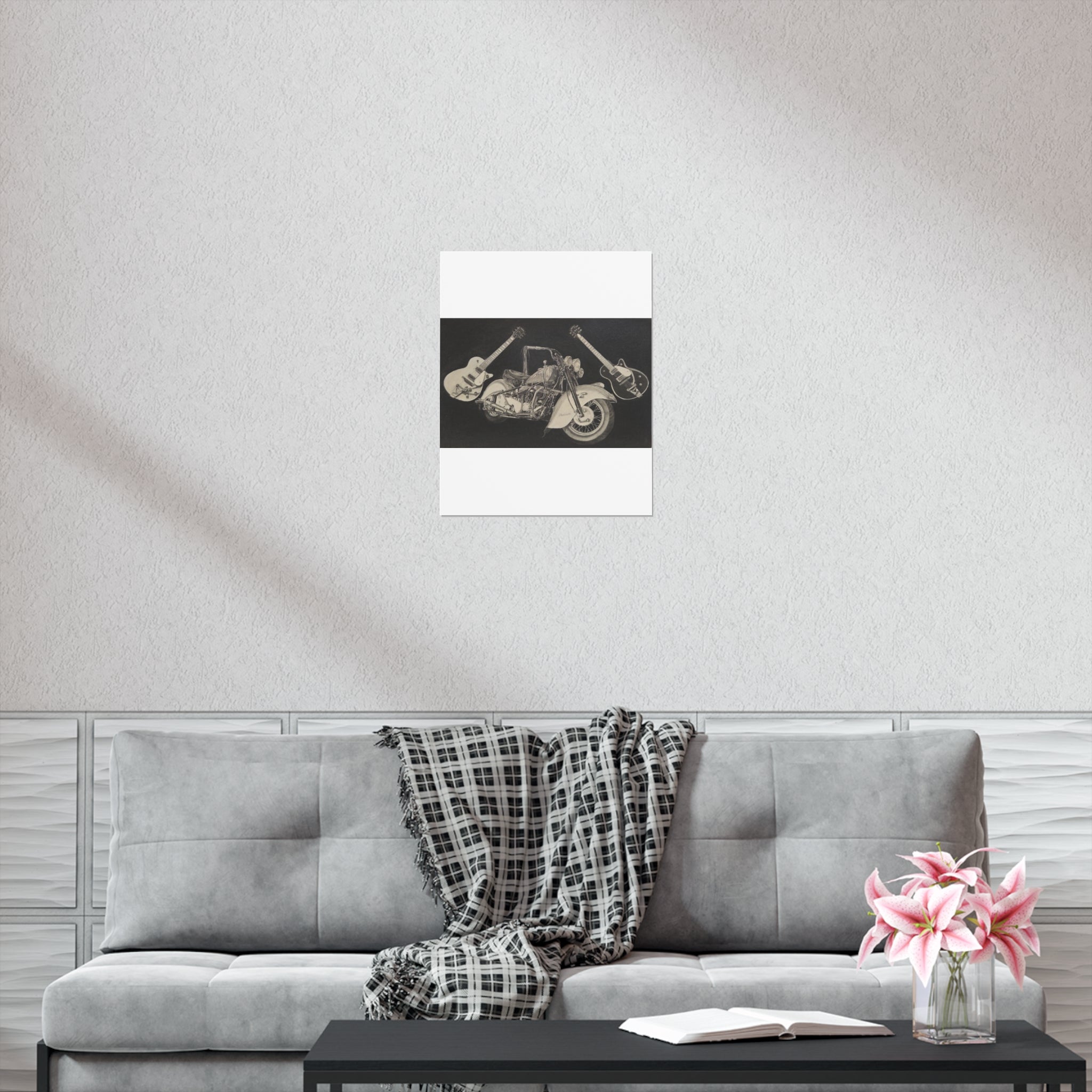 Guitars & Gasoline Art Poster, Music Wall Decor
