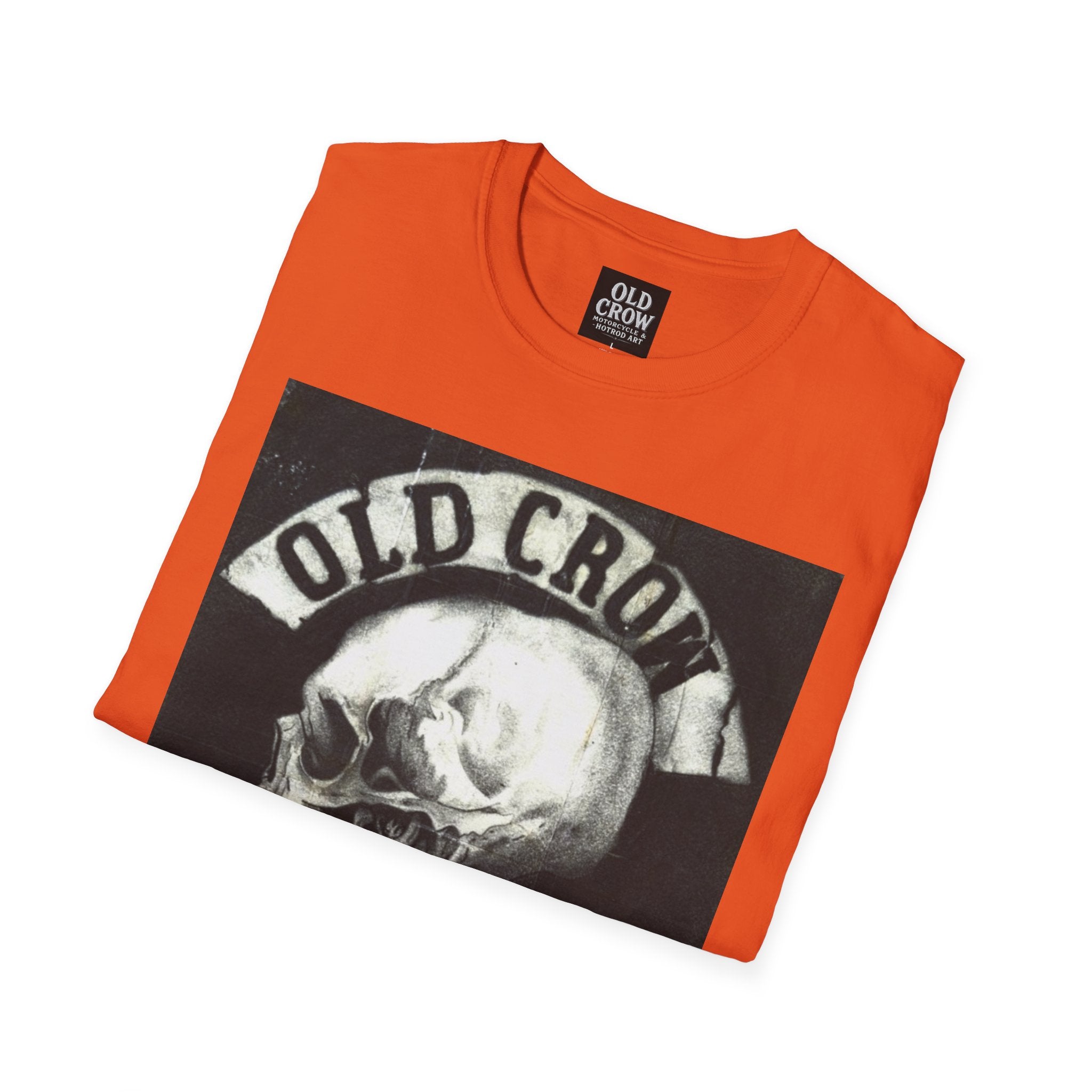 Old Crow Motorcycles Skull Emblem Patch T-Shirt