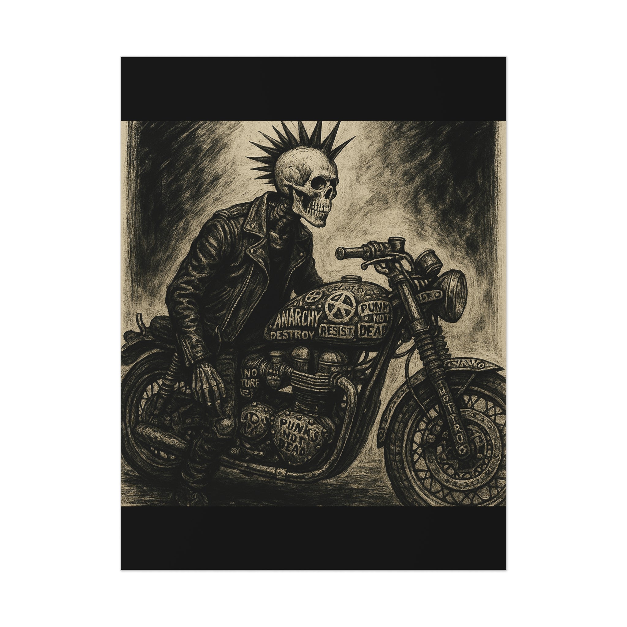 Edgy Motorcycle Art Print