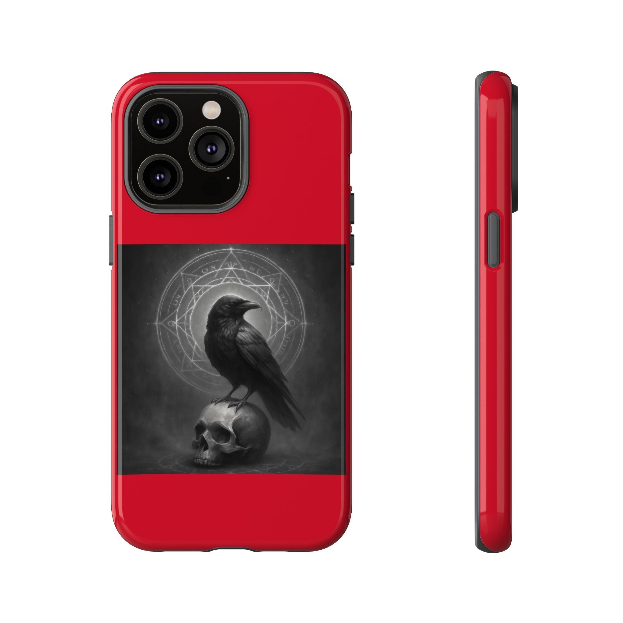 Occult Raven Sigil & Skull Art Cases