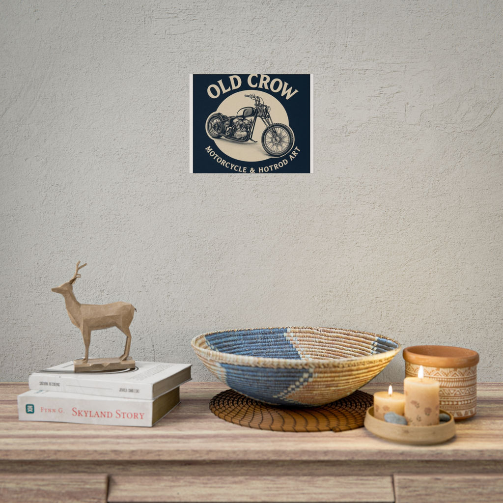 Old Crow Rolled Poster, Retro Wall Decor
