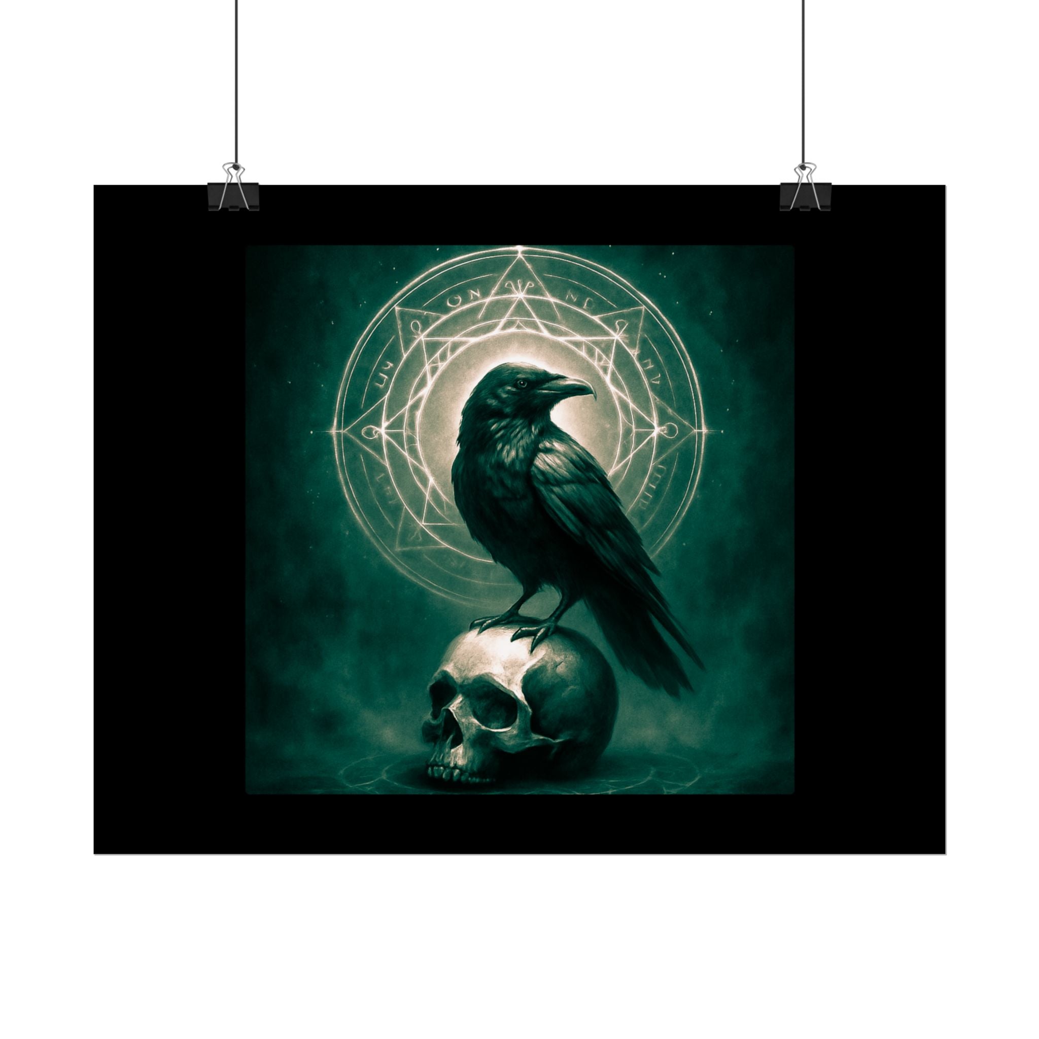 Mystical Raven Art Poster | Dark Aesthetic Wall Decor for Home