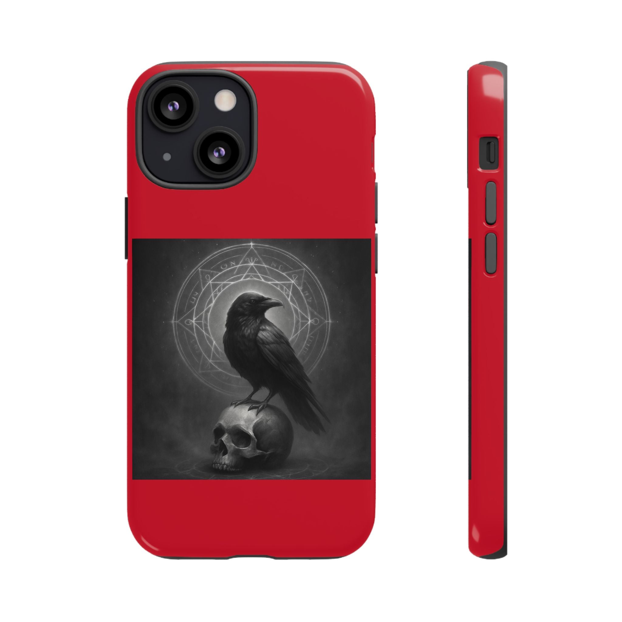 Occult Raven Sigil & Skull Art Cases
