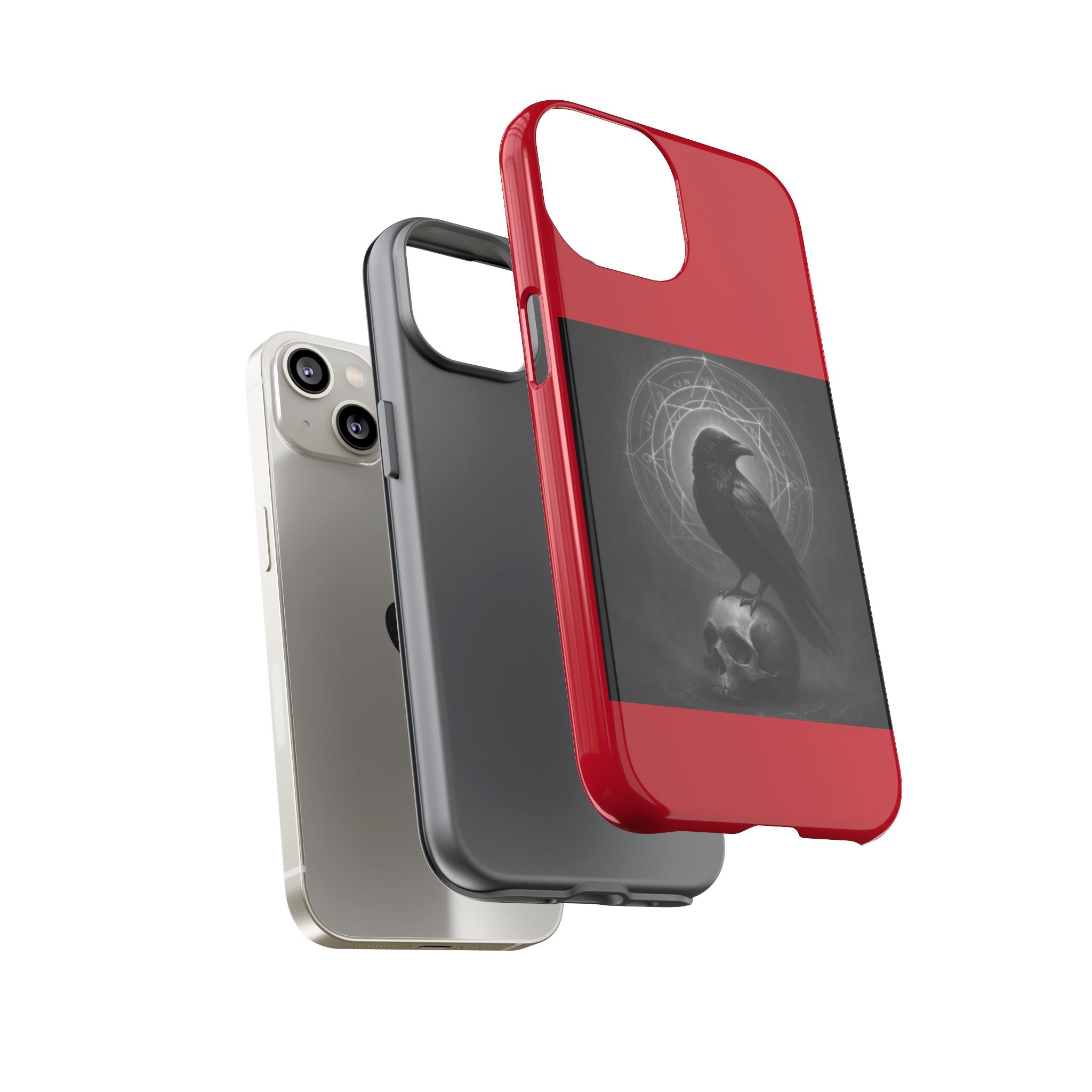 Occult Raven Sigil & Skull Art Cases