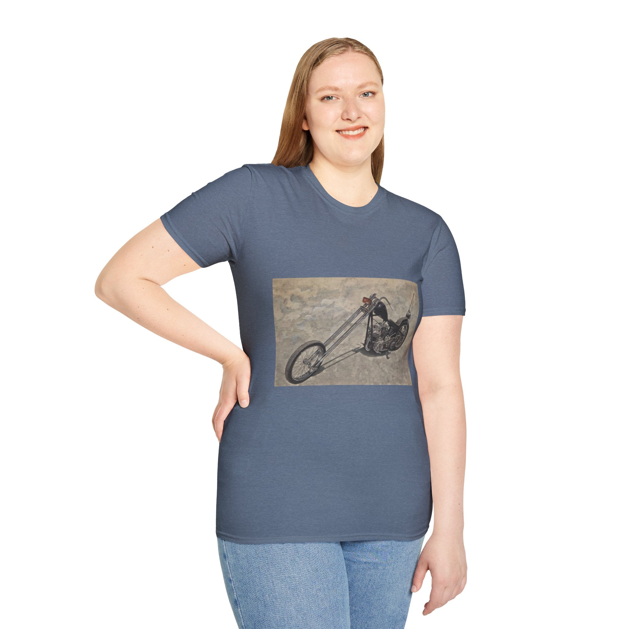 Retro Chopper Motorcycle Poster T-Shirt