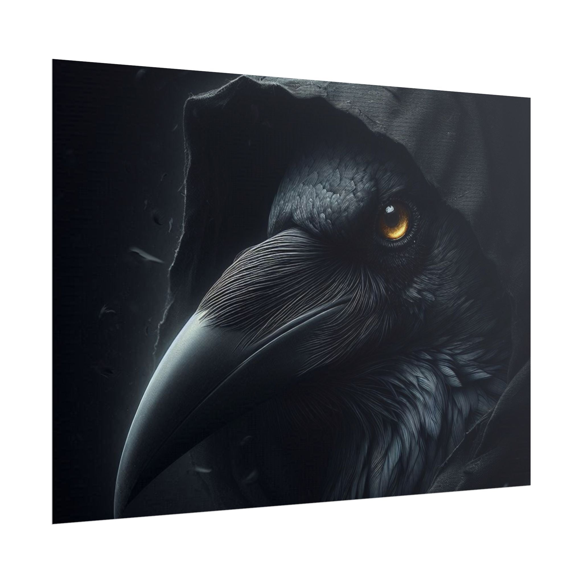 Dark Raven Hooded Rolled Poster
