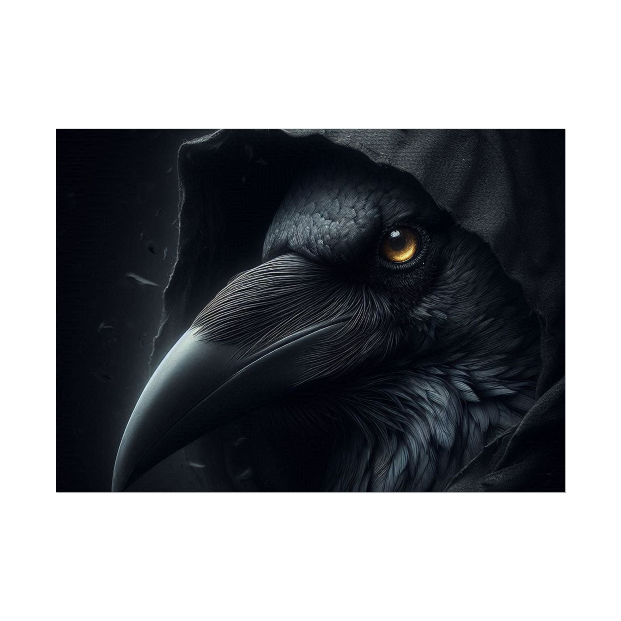 Dark Raven Hooded Rolled Poster