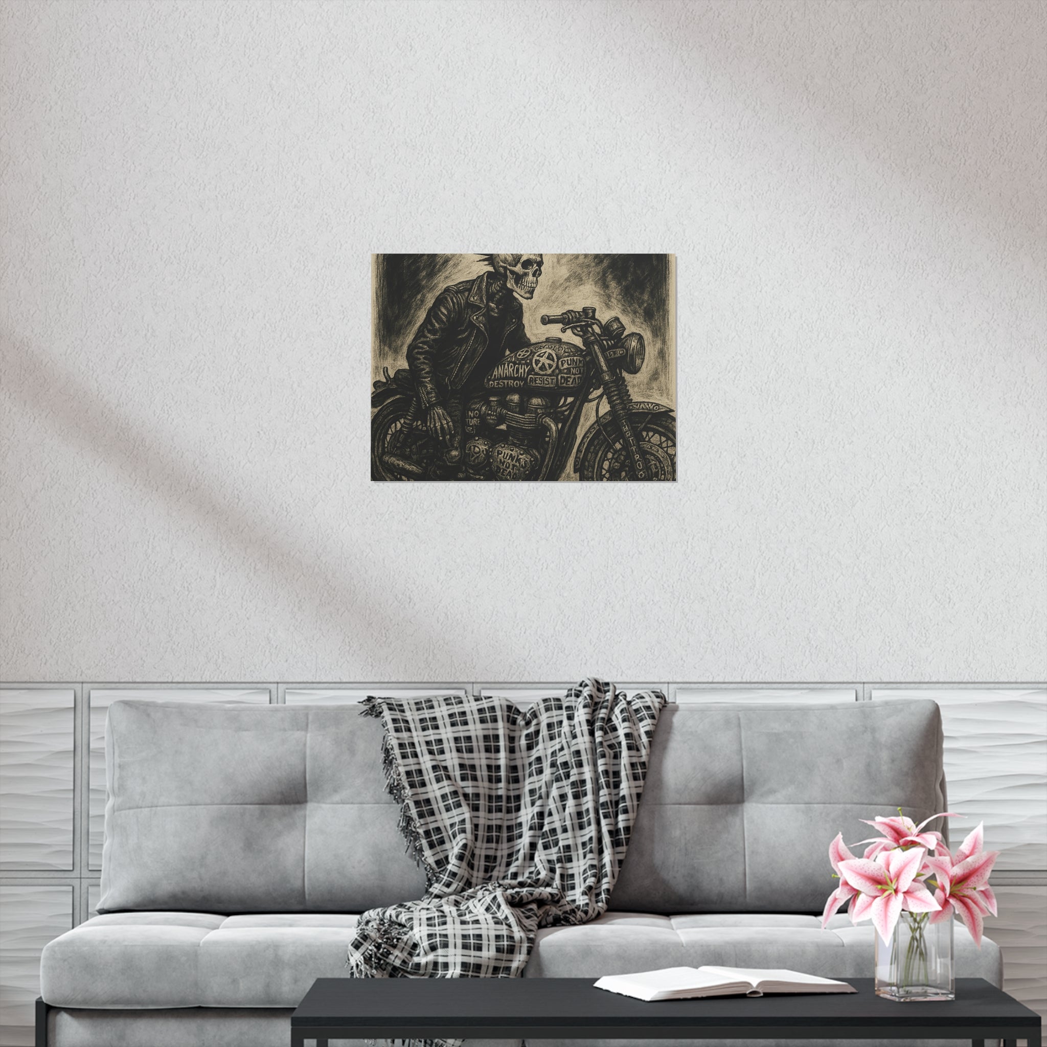Edgy Motorcycle Art Print