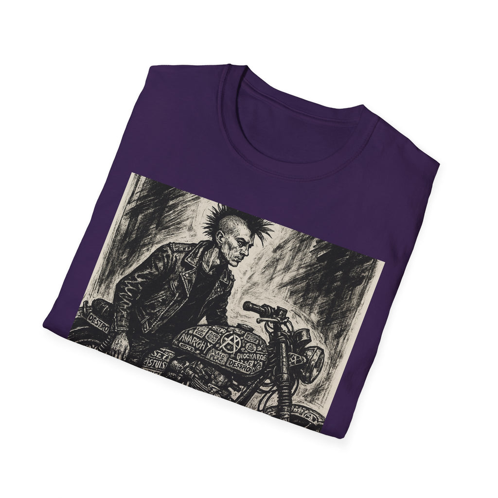Punk Biker Illustration T-Shirt