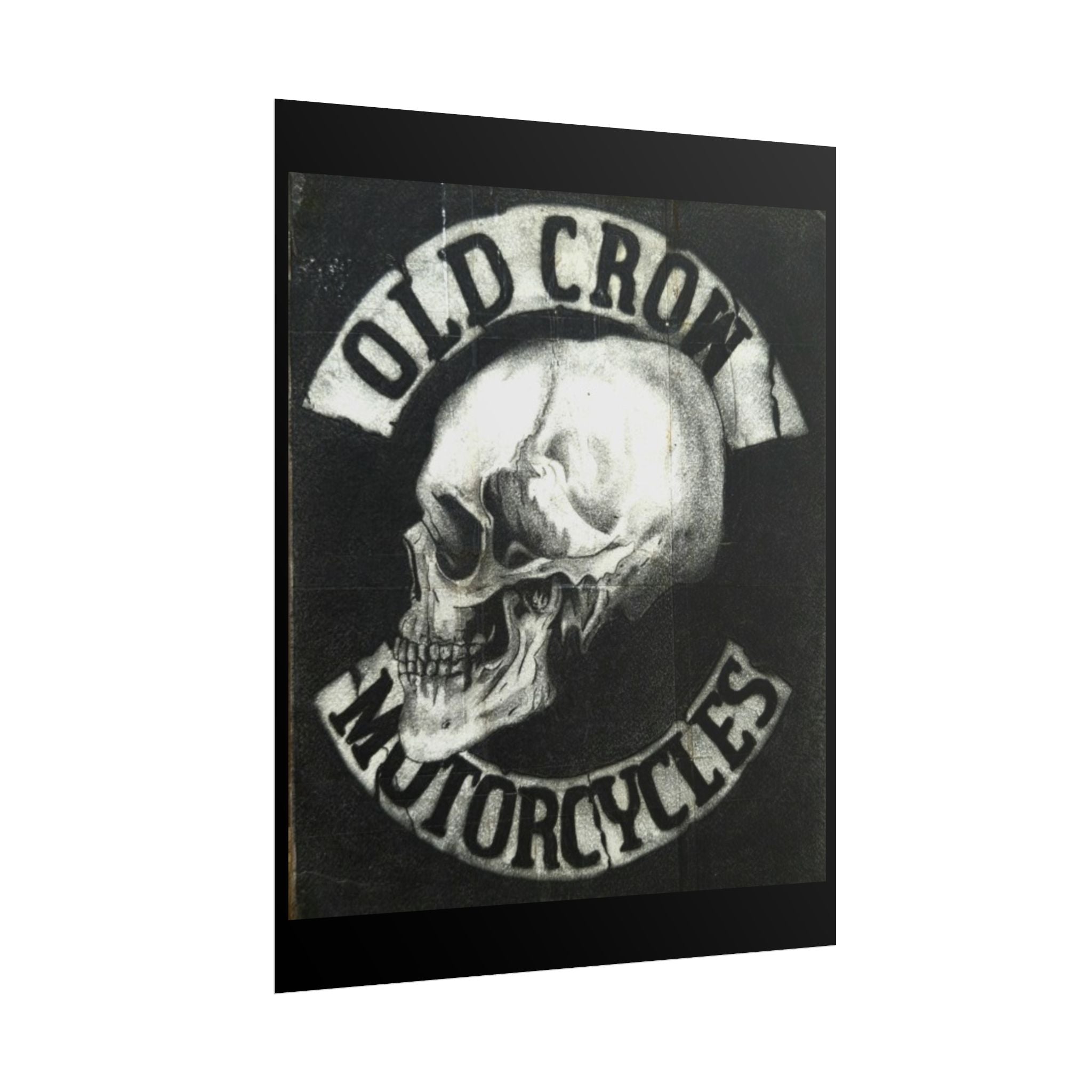 Vintage Motorcycle Skull Rolled Posters
