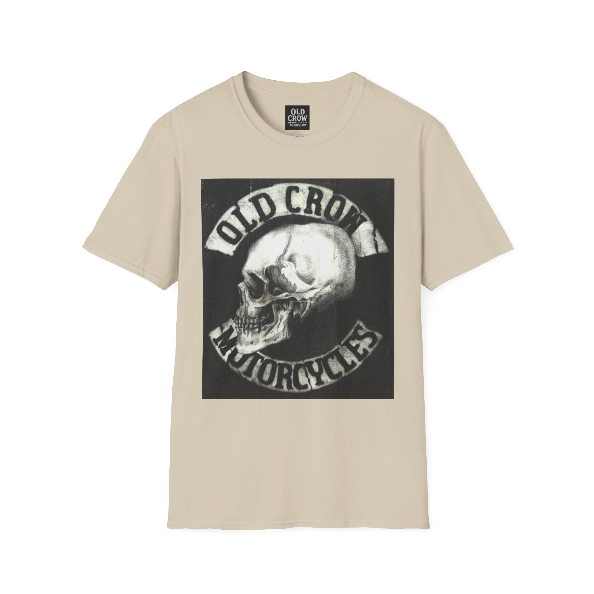 Old Crow Motorcycles Skull Emblem Patch T-Shirt