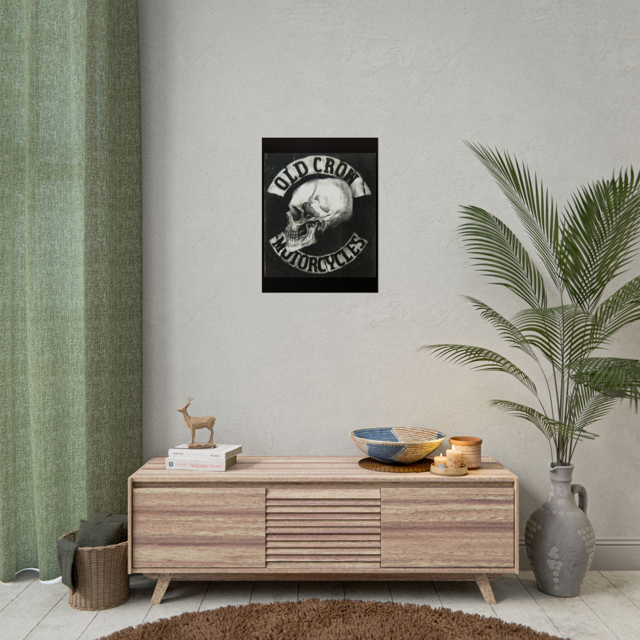 Vintage Motorcycle Skull Rolled Posters