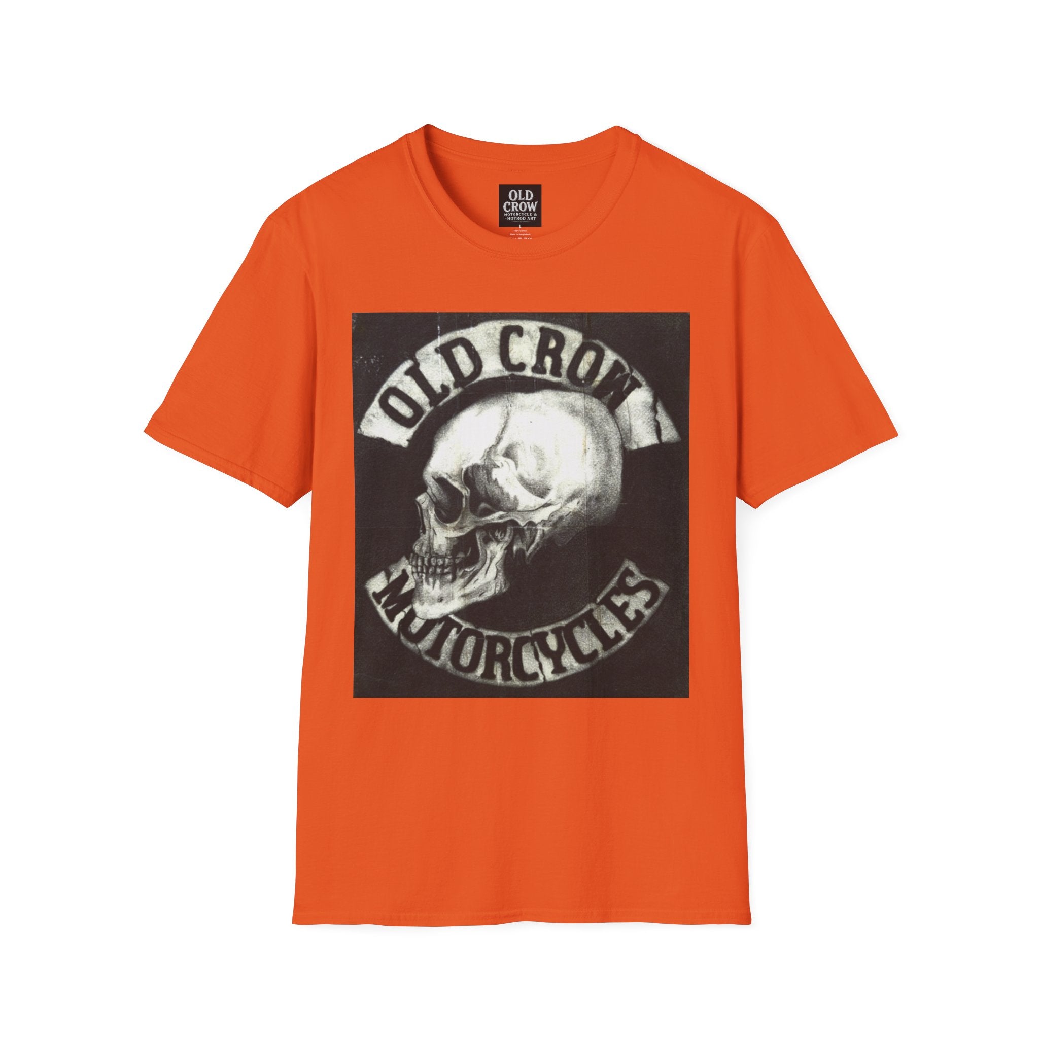 Old Crow Motorcycles Skull Emblem Patch T-Shirt