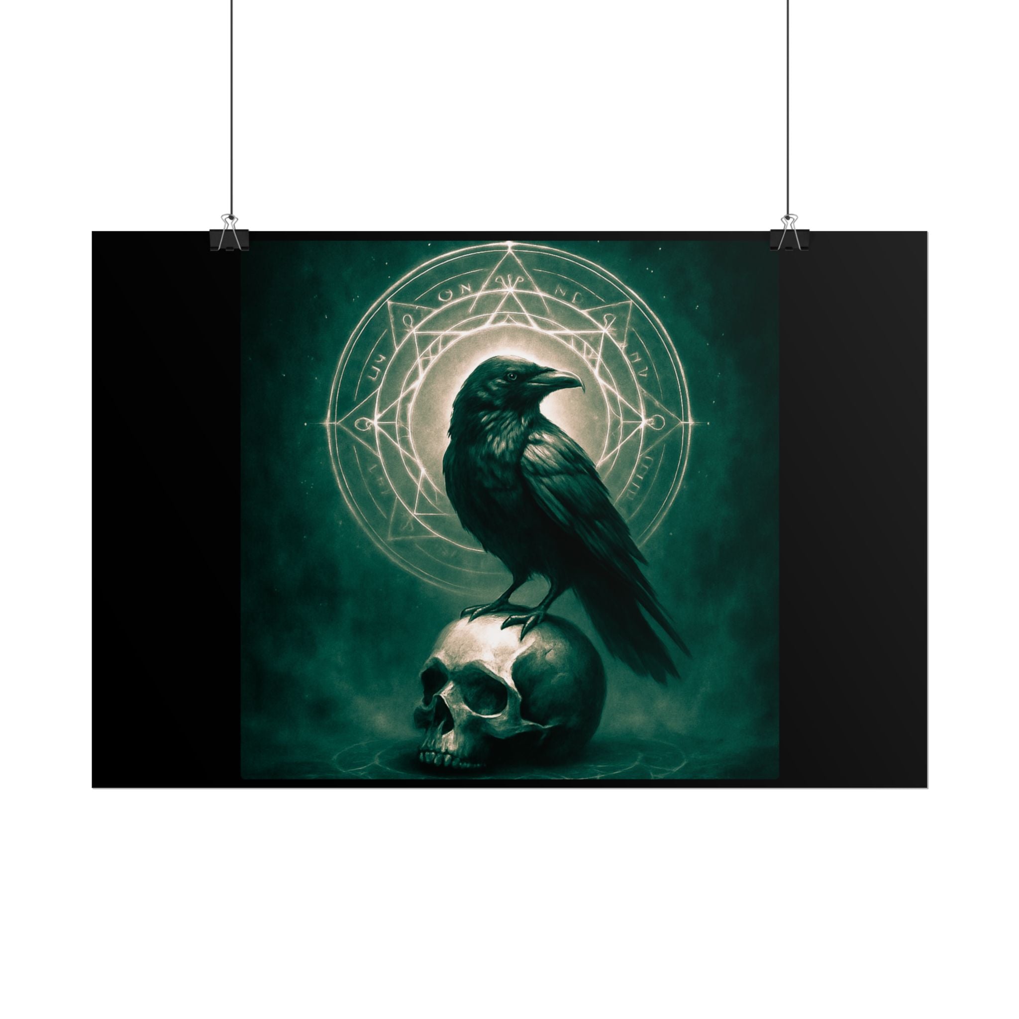 Mystical Raven Art Poster | Dark Aesthetic Wall Decor for Home