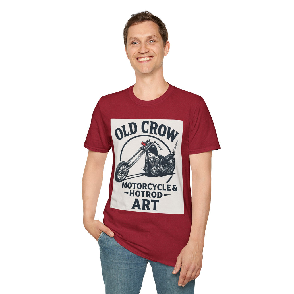 Old Crow Long Fork Chopper Sticker T-Shirt