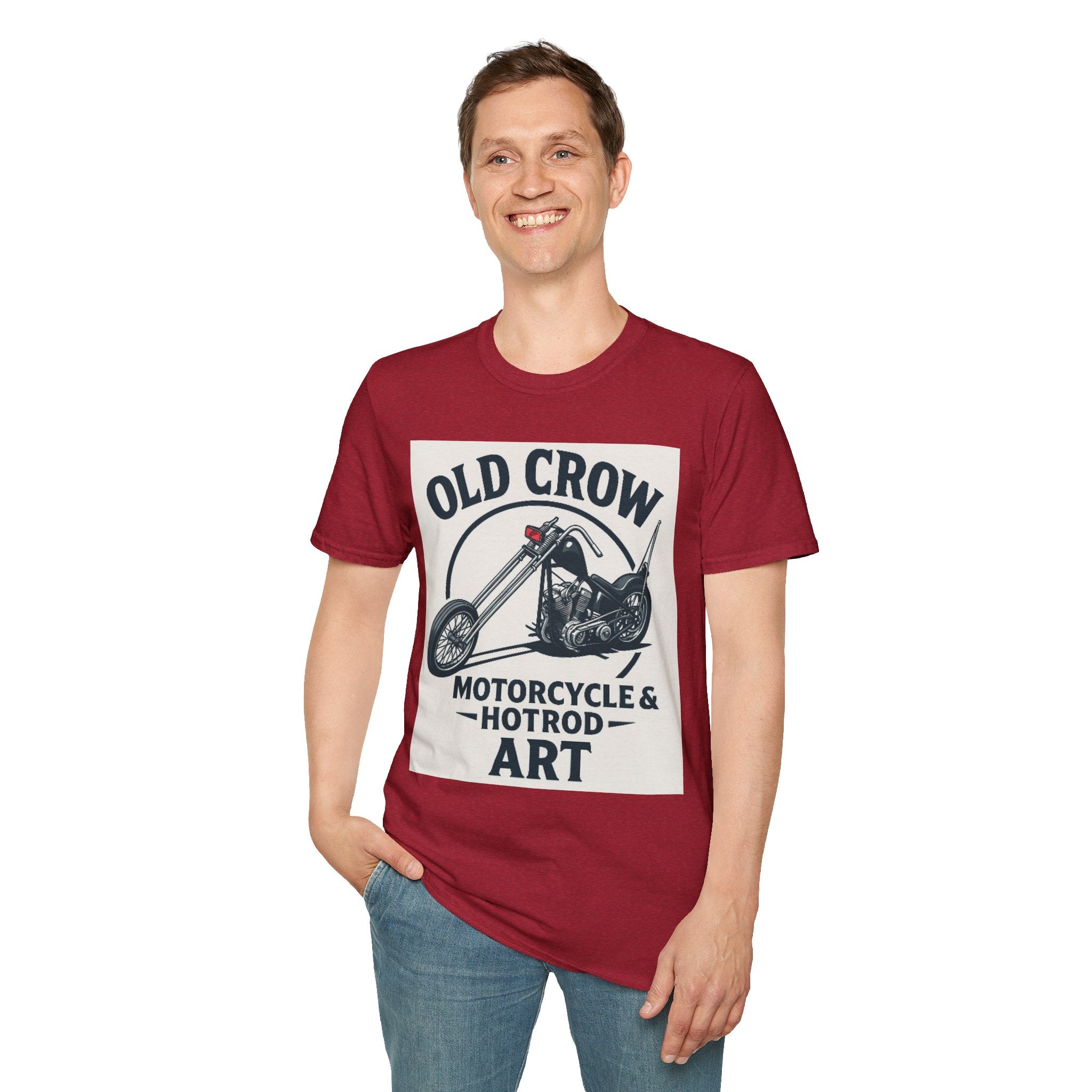 Old Crow Long Fork Chopper Sticker T-Shirt