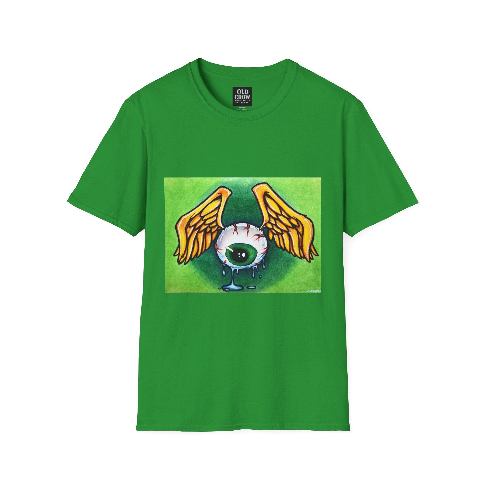 Flying Eyeball Art Print Softstyle T-Shirt