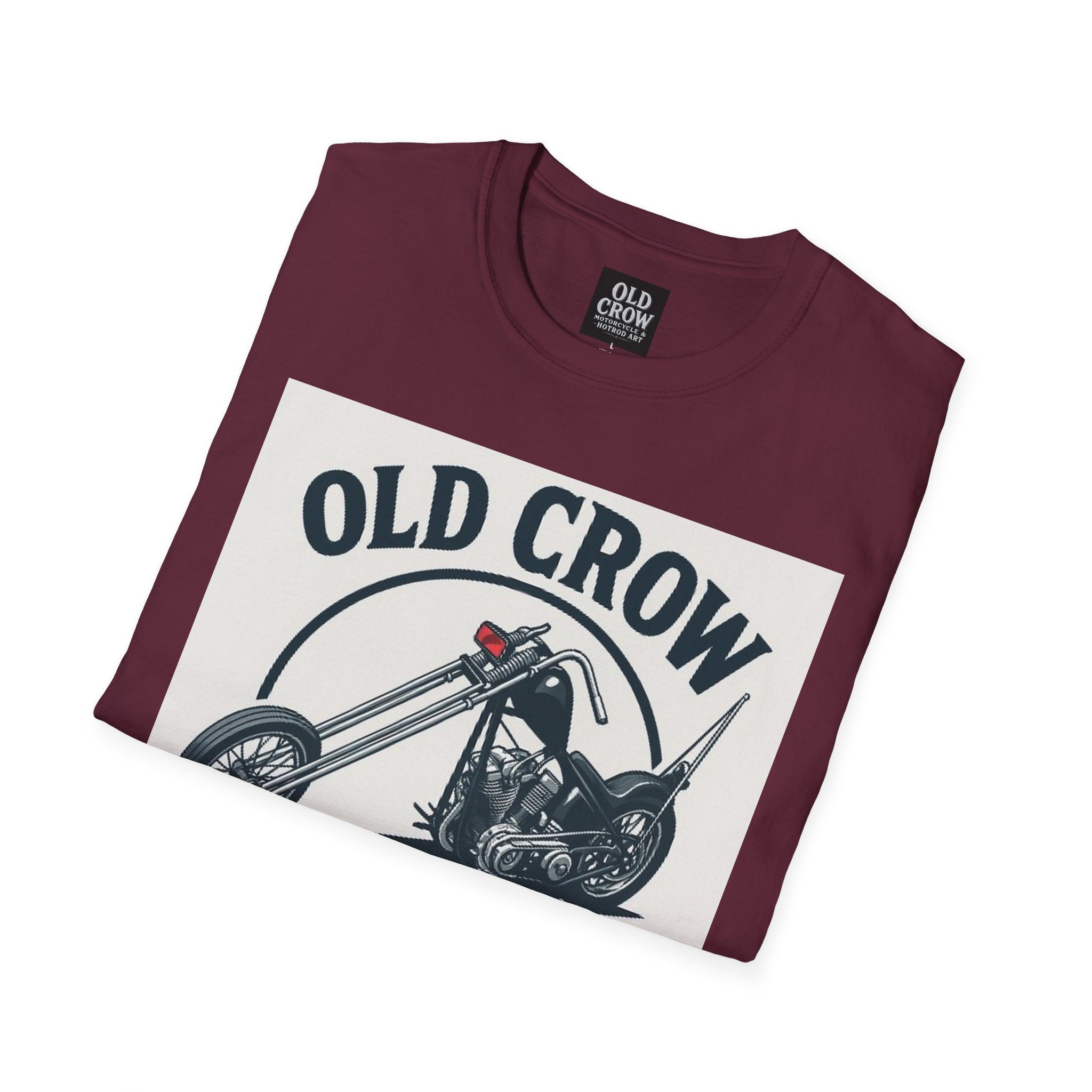 Old Crow Long Fork Chopper Sticker T-Shirt