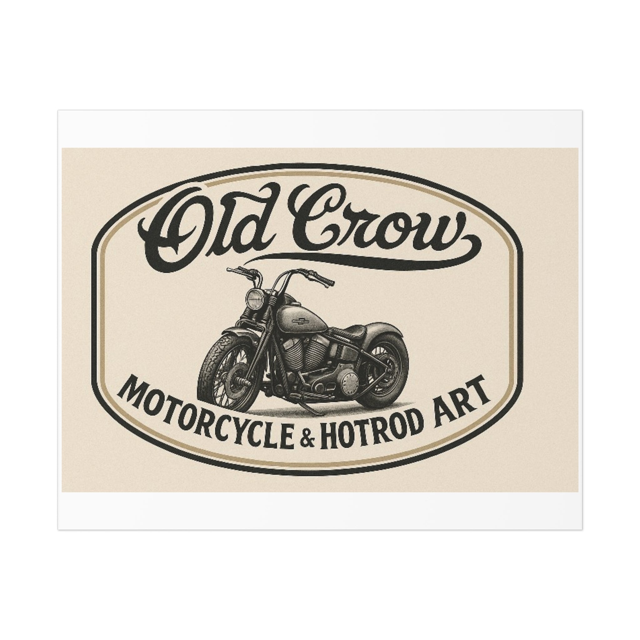 Vintage Motorcycle Art Poster, Garage Wall Art