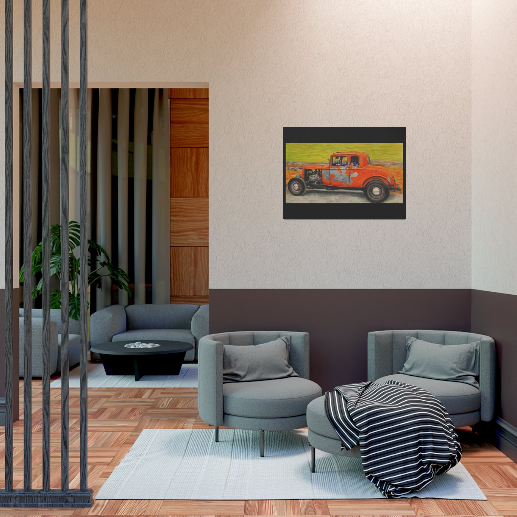 Old Crow Rust Runner Car Art Poster