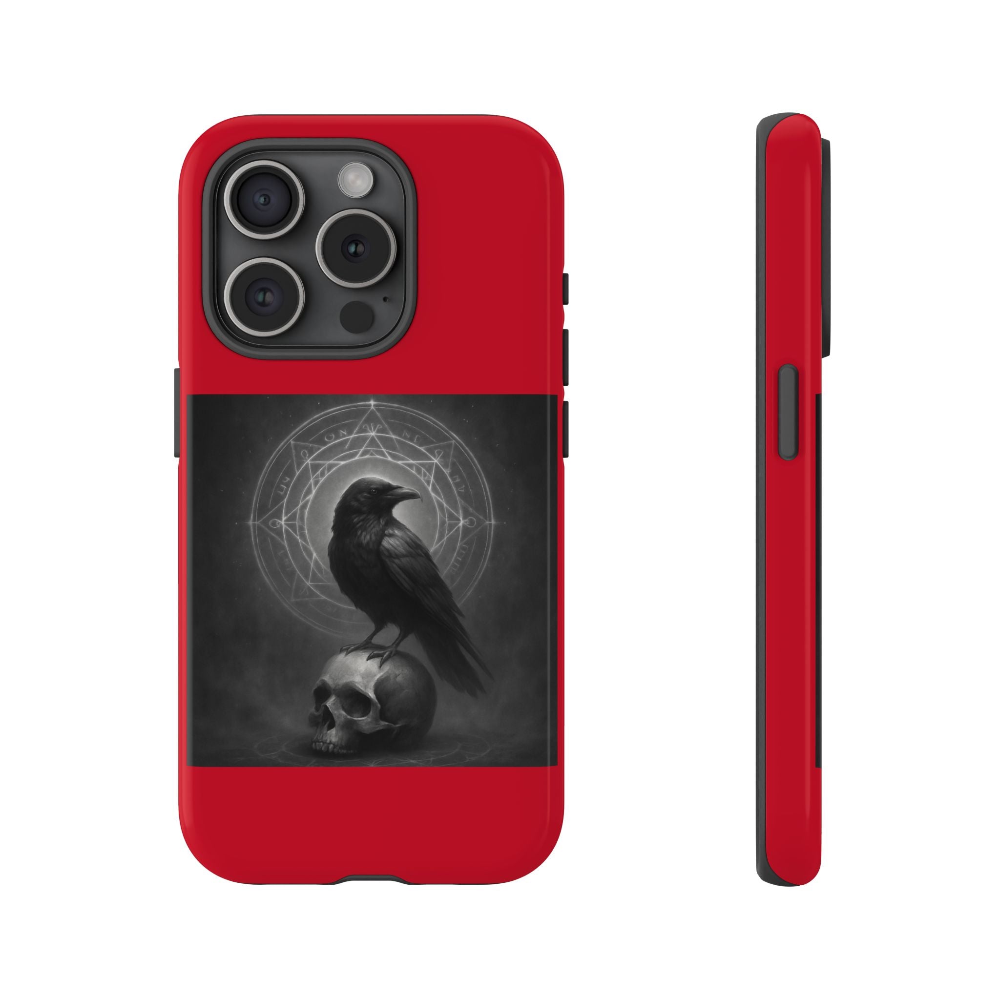 Occult Raven Sigil & Skull Art Cases