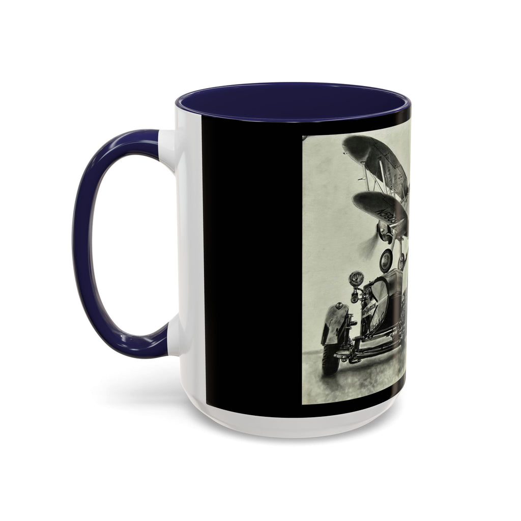 17 Retro Motorcycle & Airplane Coffee Mug