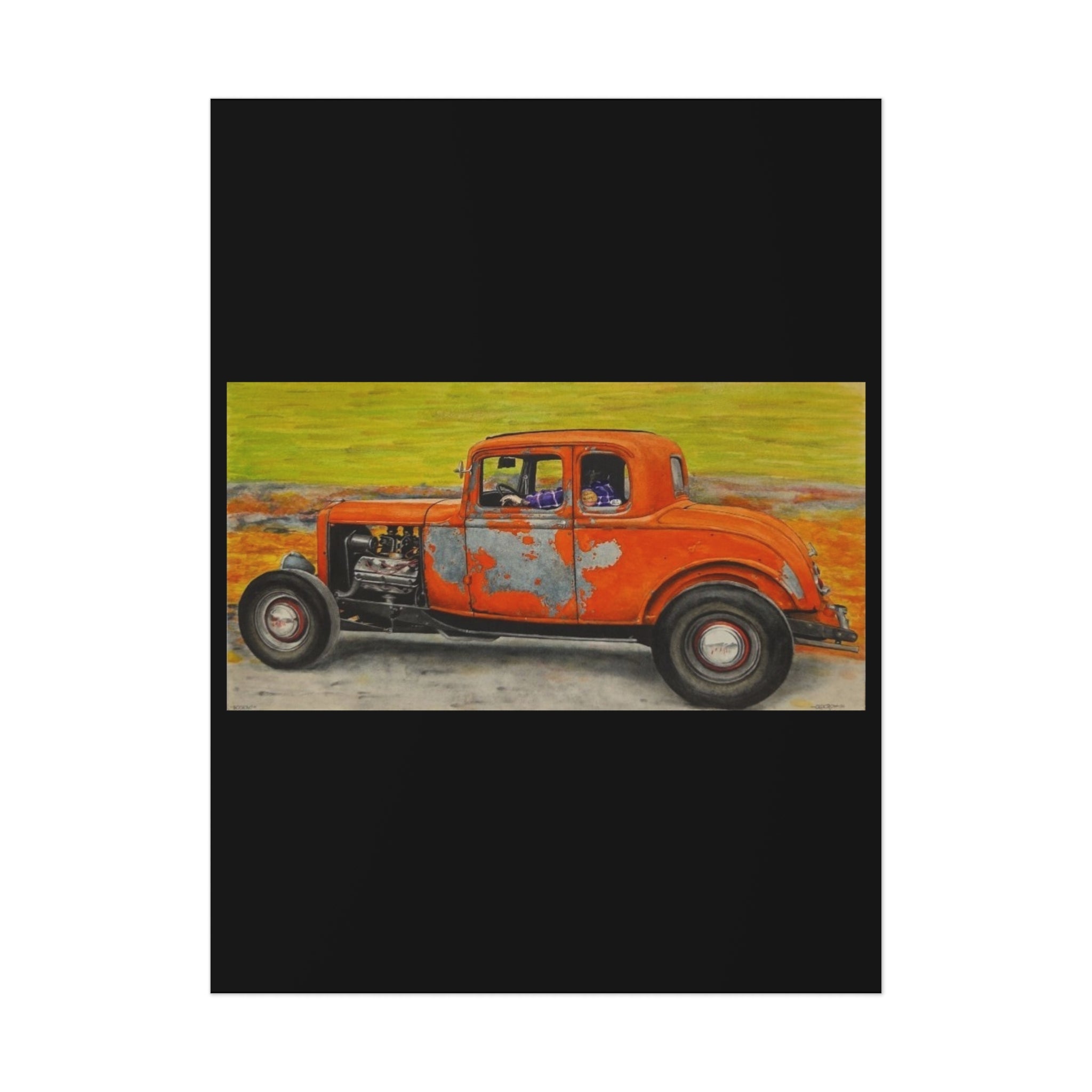 Old Crow Rust Runner Car Art Poster