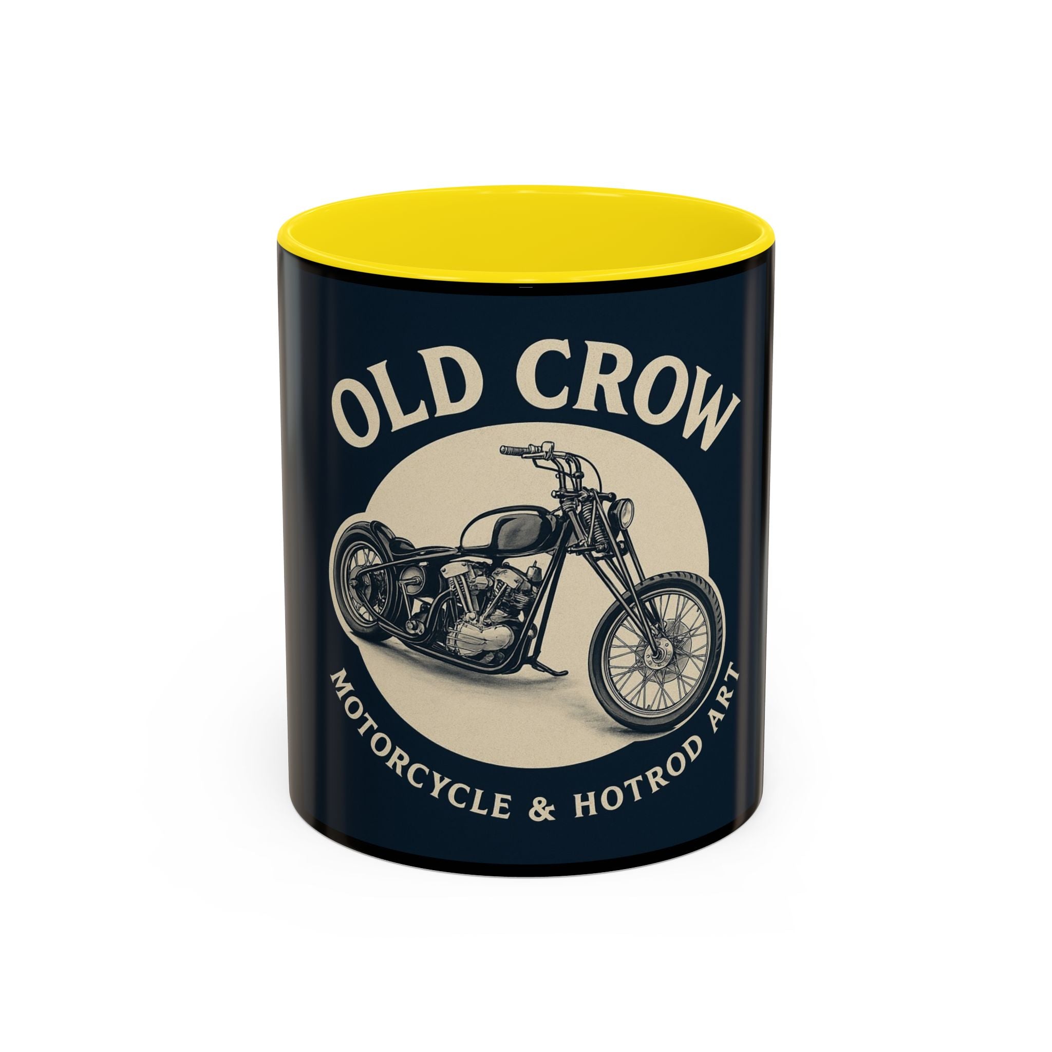 4 Old Crow Motorcycle Art Coffee Mug