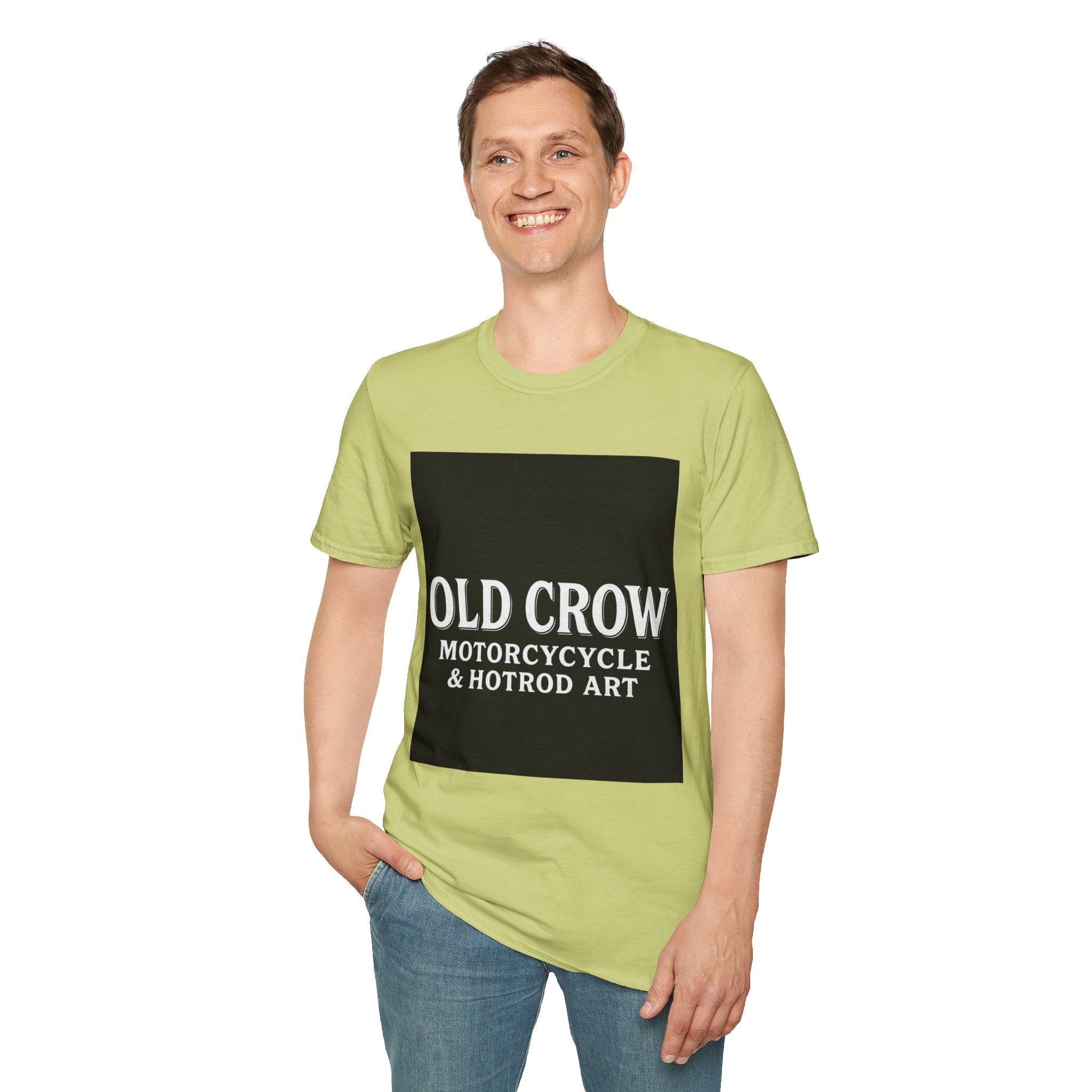 Old Crow Motorcycle & Hotrod Art  T-Shirt