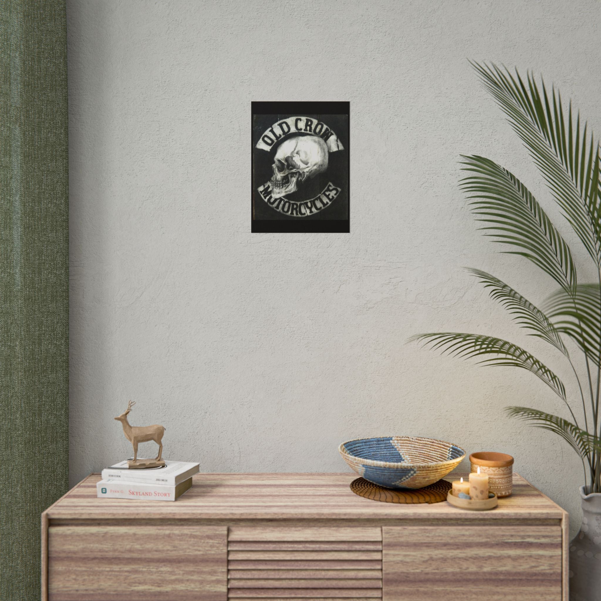 Vintage Motorcycle Skull Rolled Posters