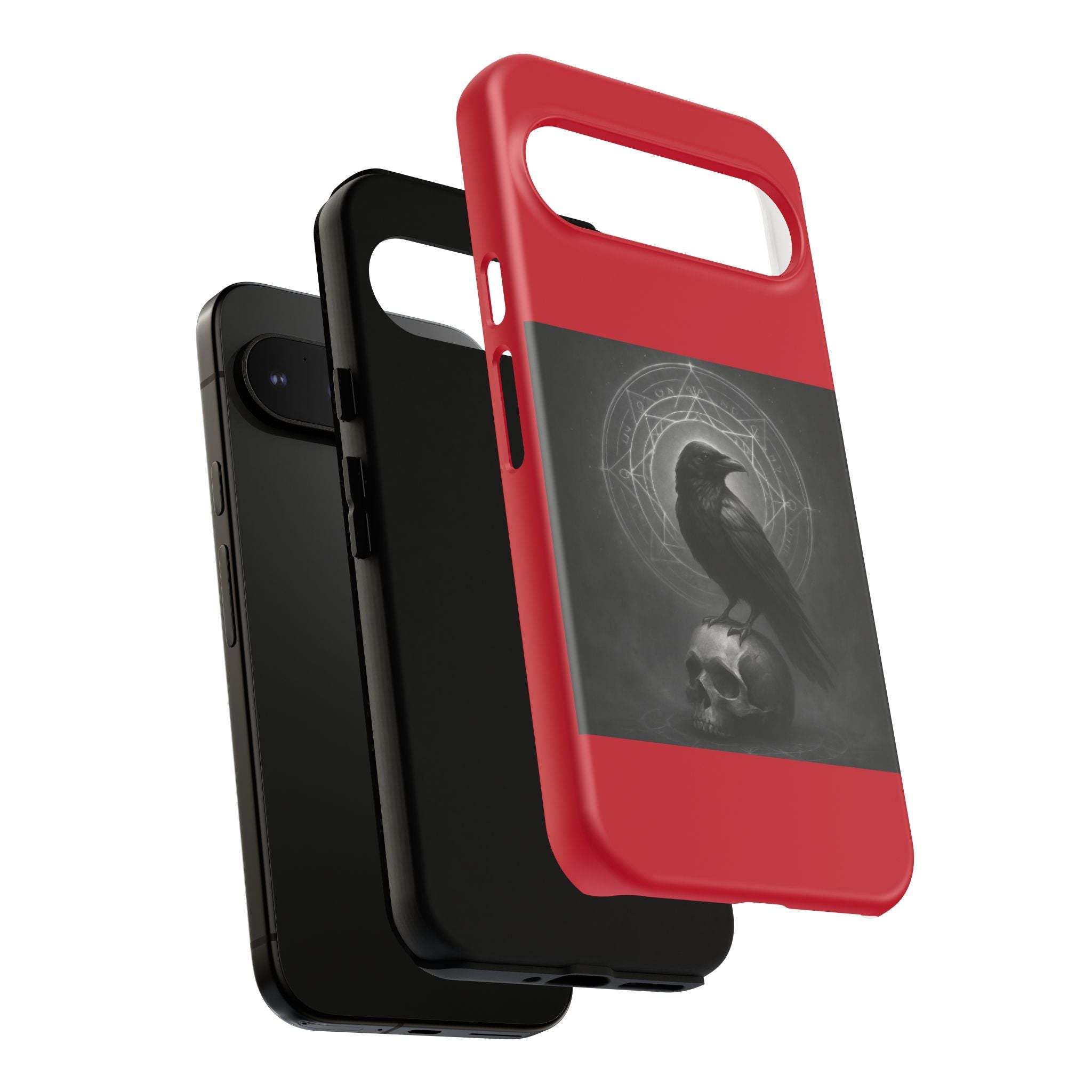 Occult Raven Sigil & Skull Art Cases