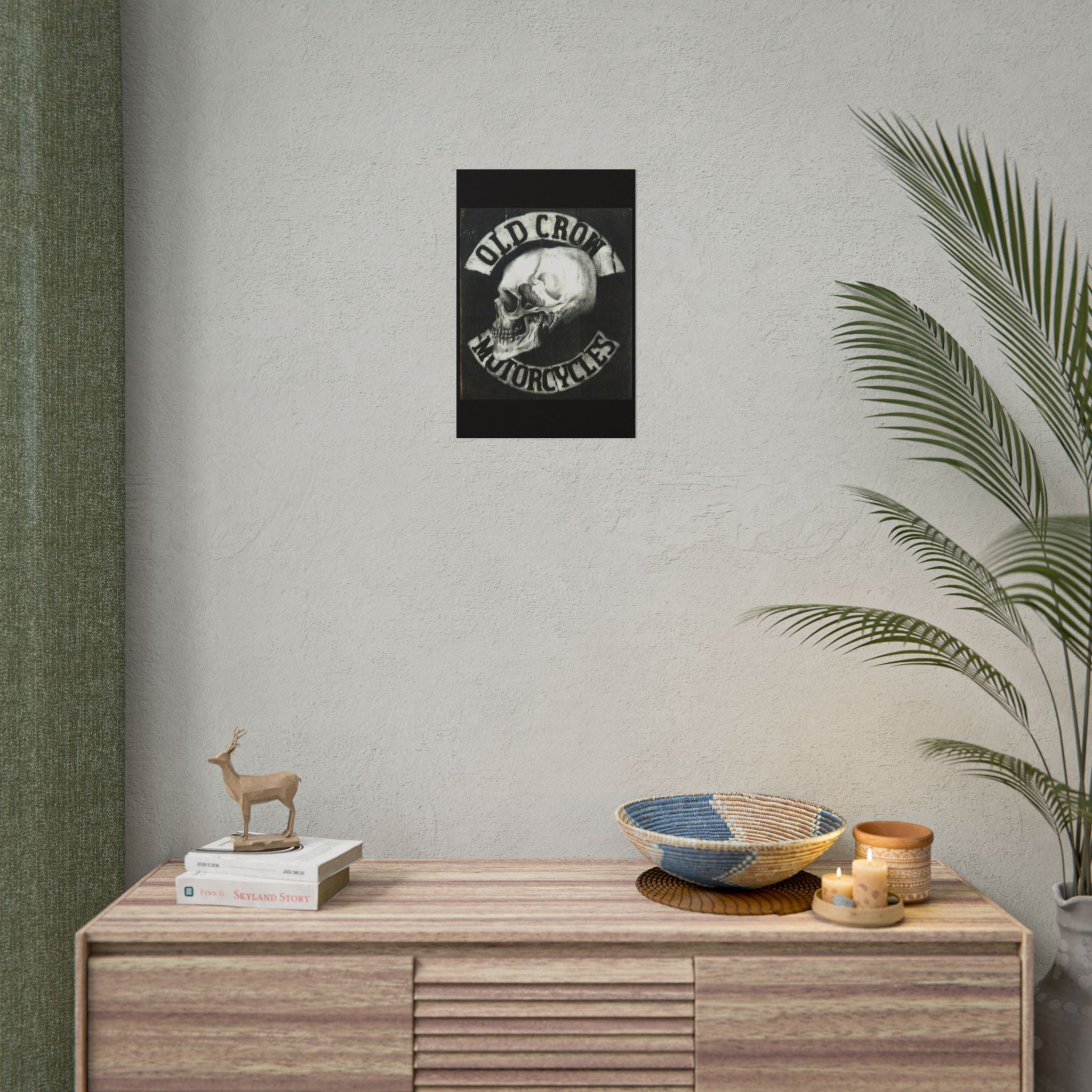 Vintage Motorcycle Skull Rolled Posters