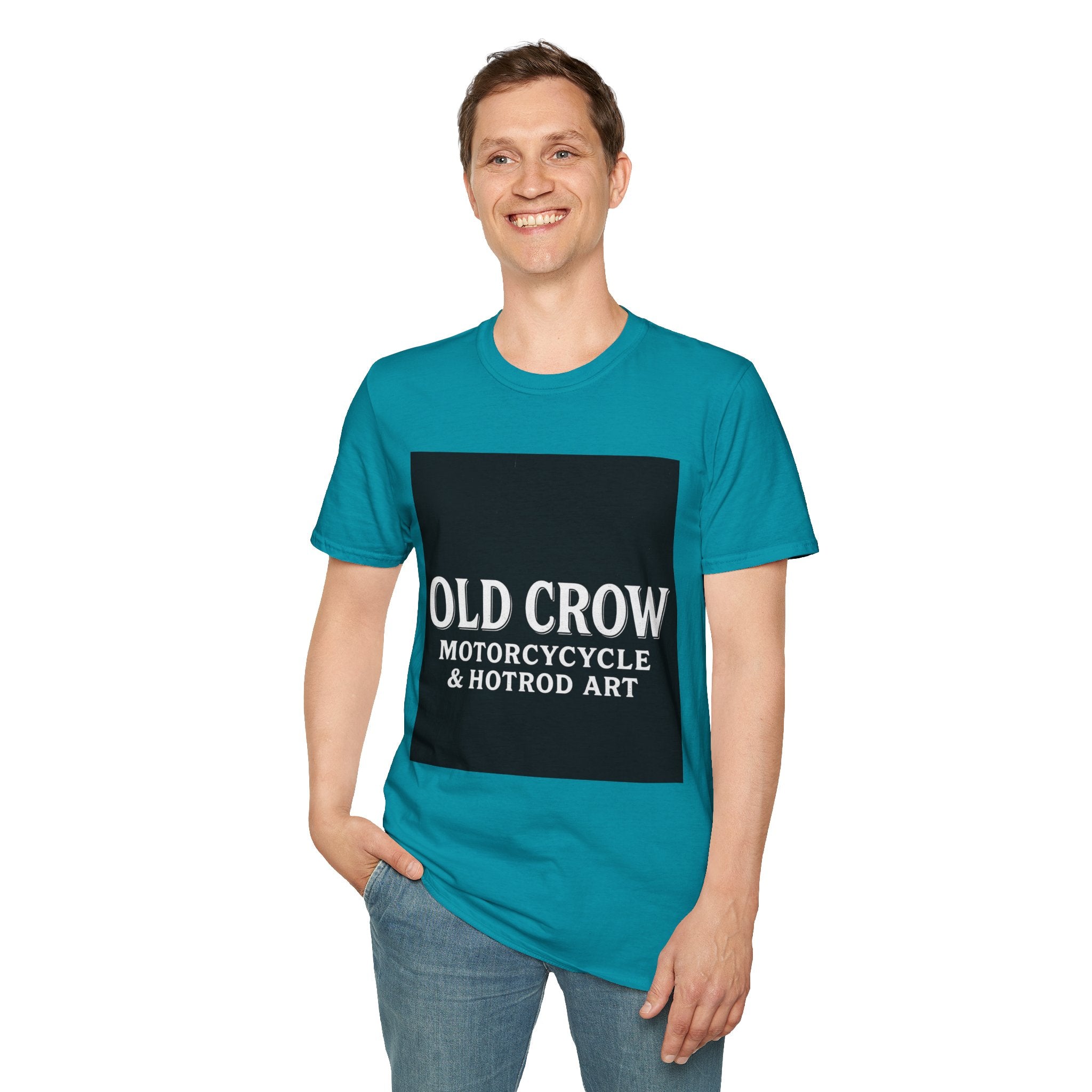 Old Crow Motorcycle & Hotrod Art  T-Shirt