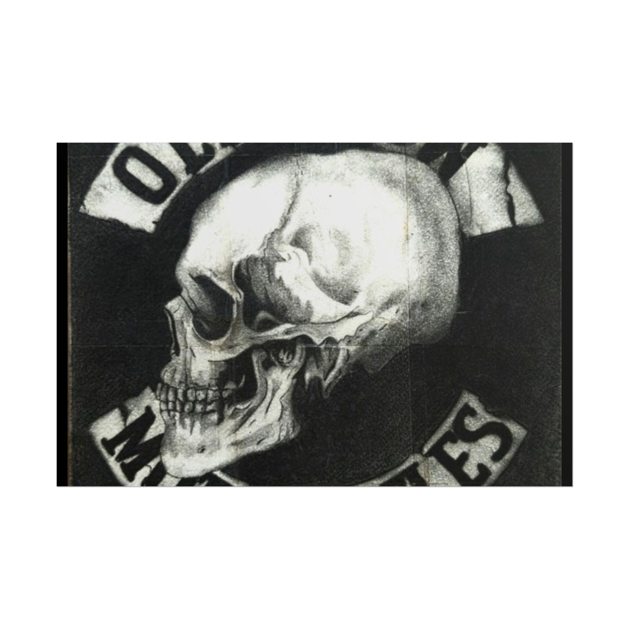 Vintage Motorcycle Skull Rolled Posters