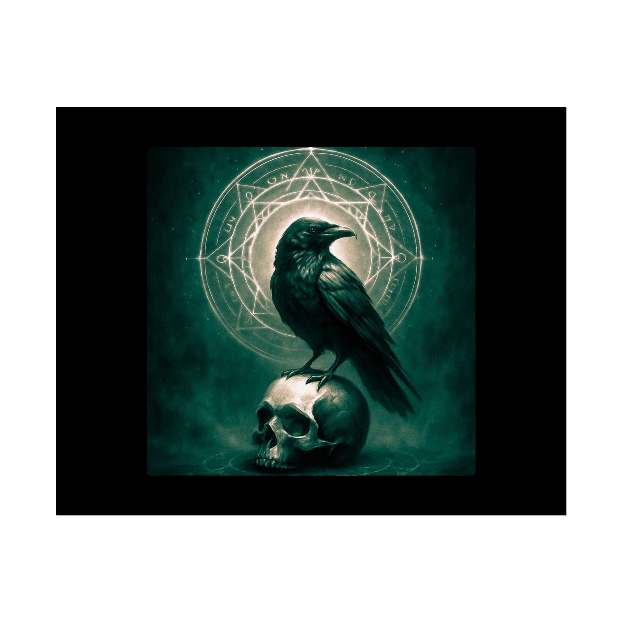 Mystical Raven Art Poster | Dark Aesthetic Wall Decor for Home