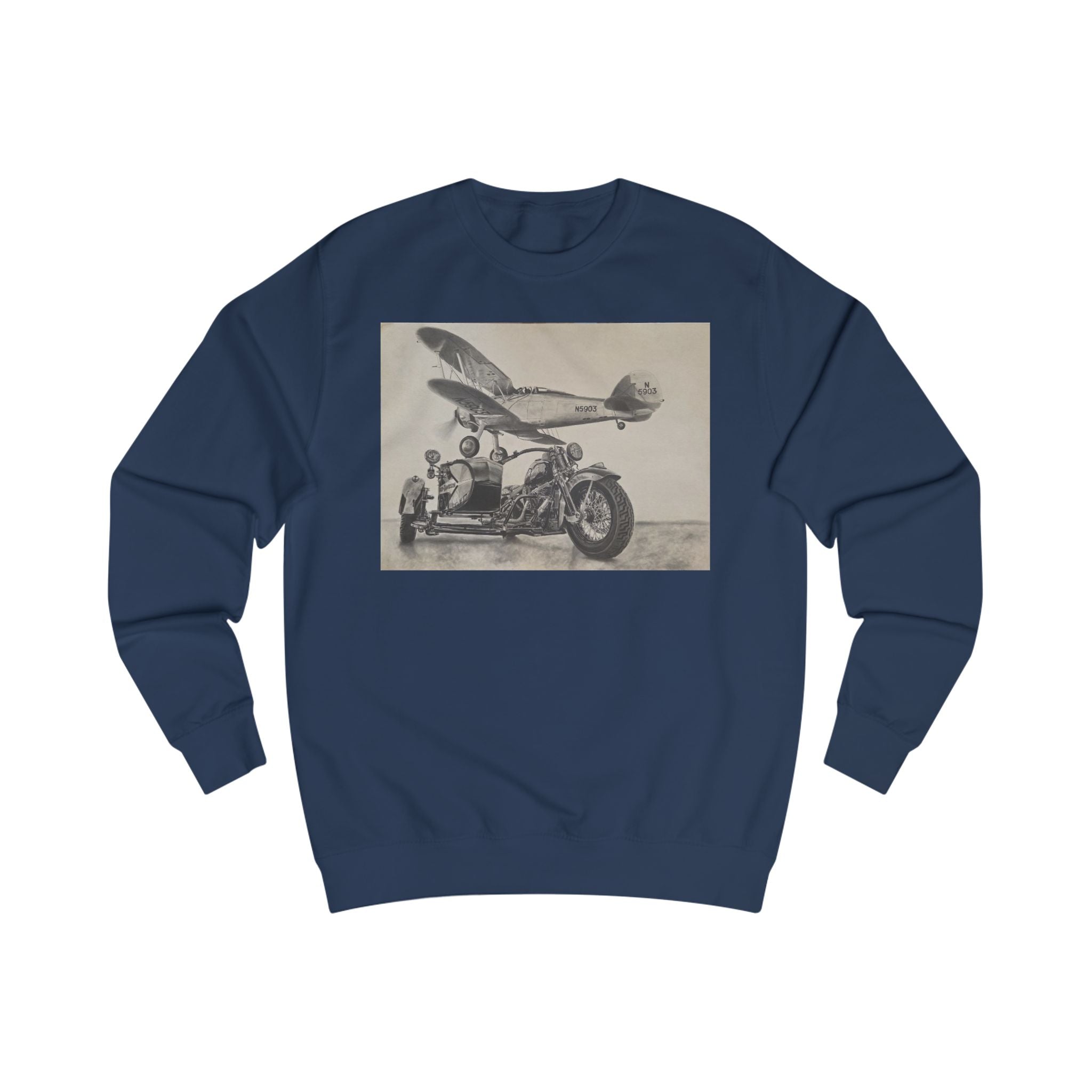 Vintage Aviation & Motorcycle Sweatshirt