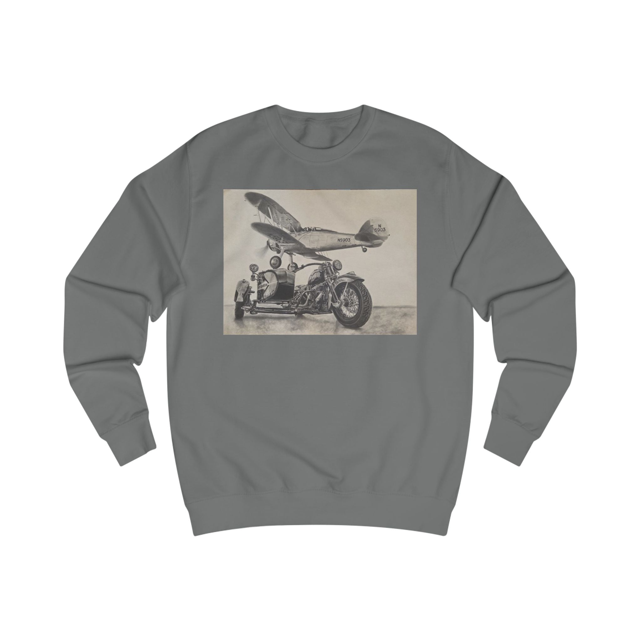 Vintage Aviation & Motorcycle Sweatshirt